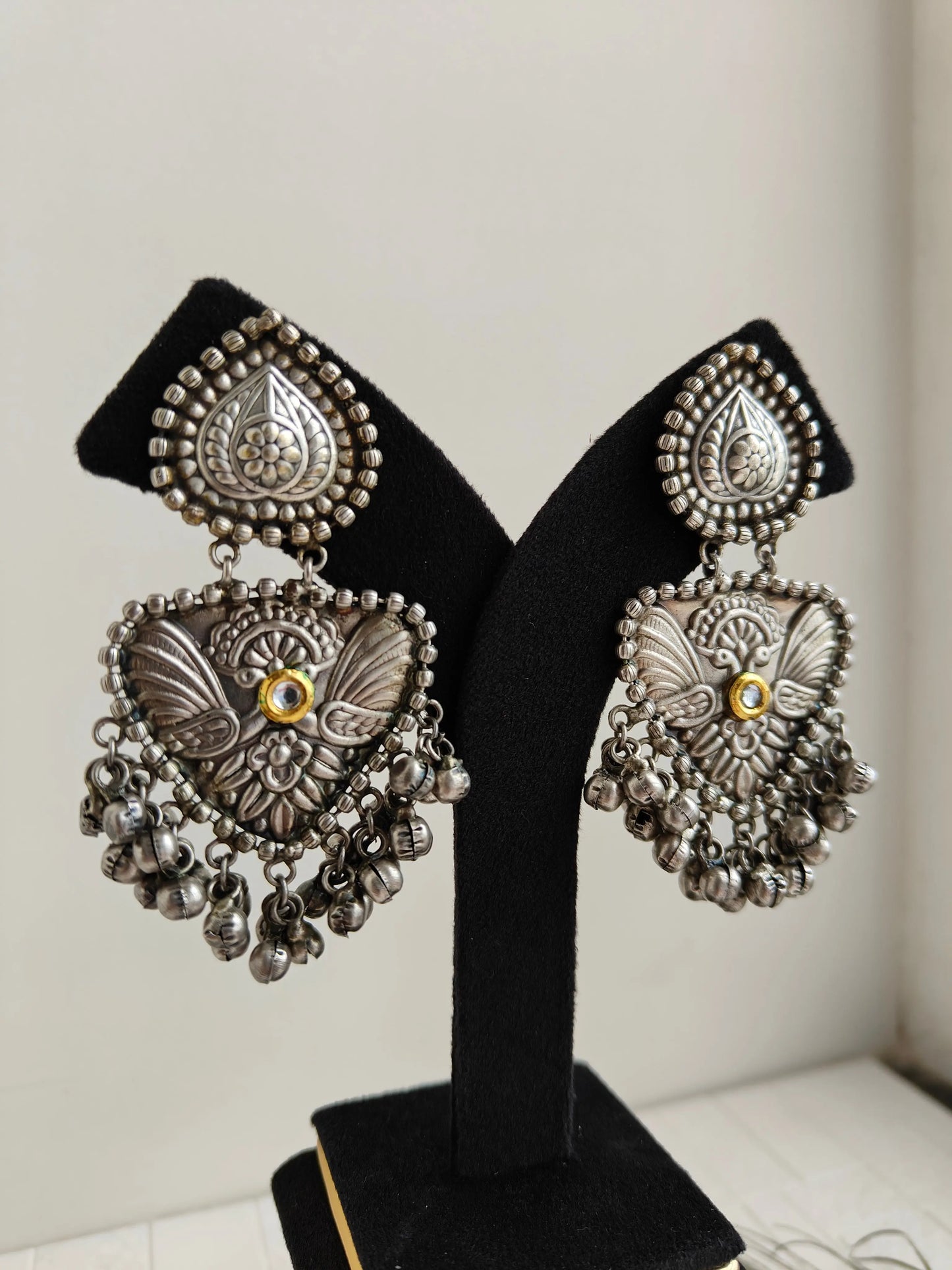 RAS parna Oxidized earrings - The Ornate Gleam Jewellery
