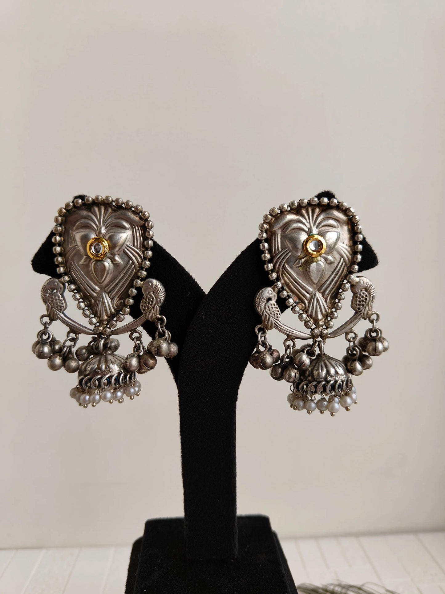 Ras muniya Oxidized earrings - The Ornate Gleam Jewellery
