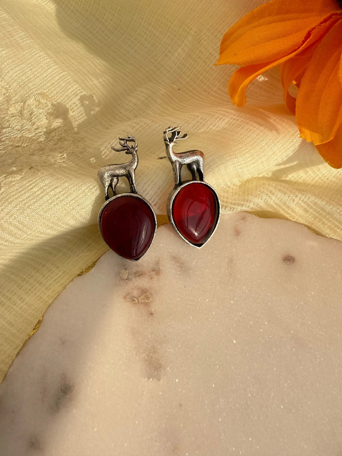 Red Mruga Studs KH