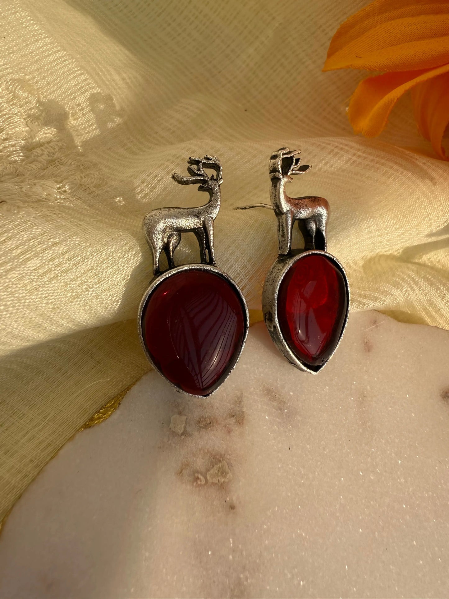 Red Mruga Studs KH