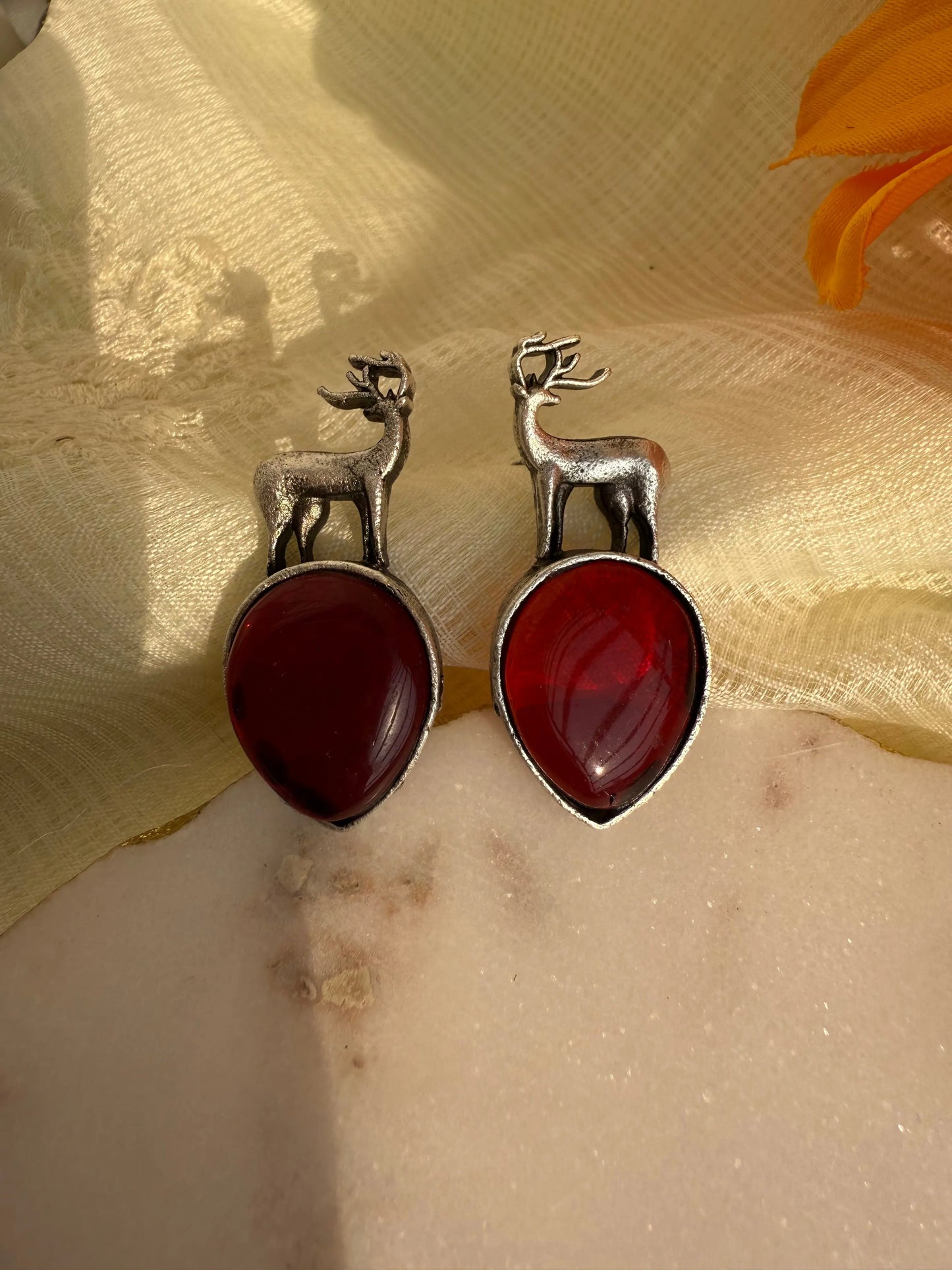Red Mruga Studs KH
