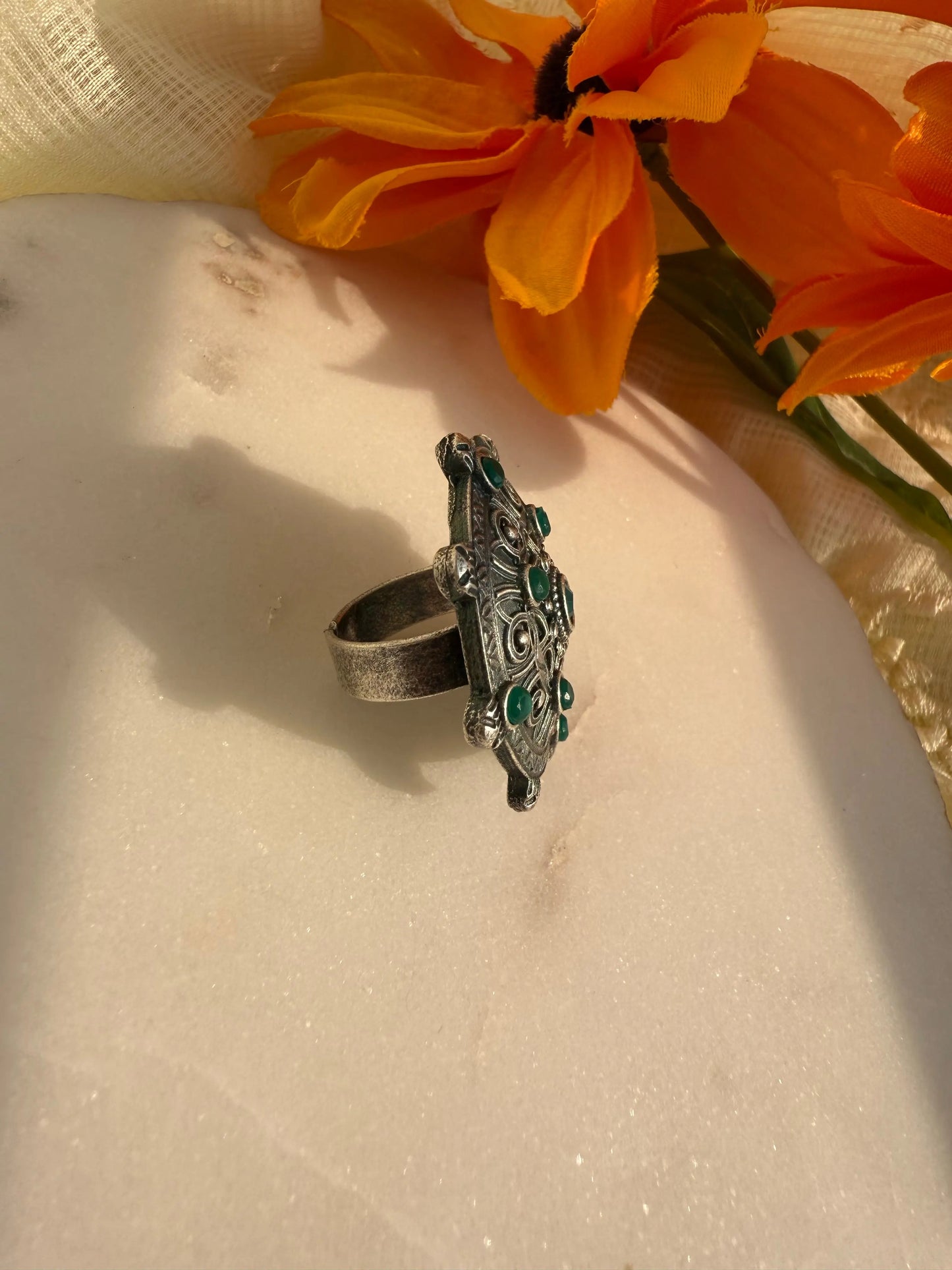Oxidized Ring (adjustable) - The Ornate Gleam Jewellery