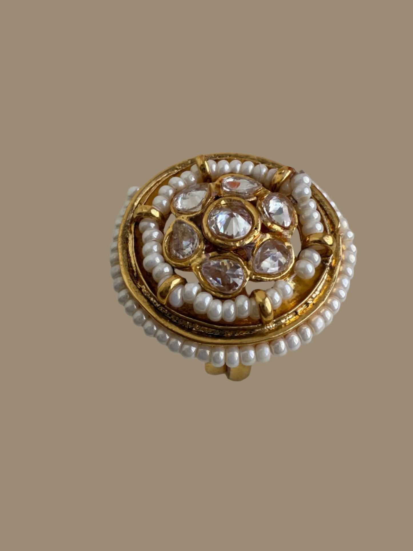 Pearl and diamonds Finger ring KH