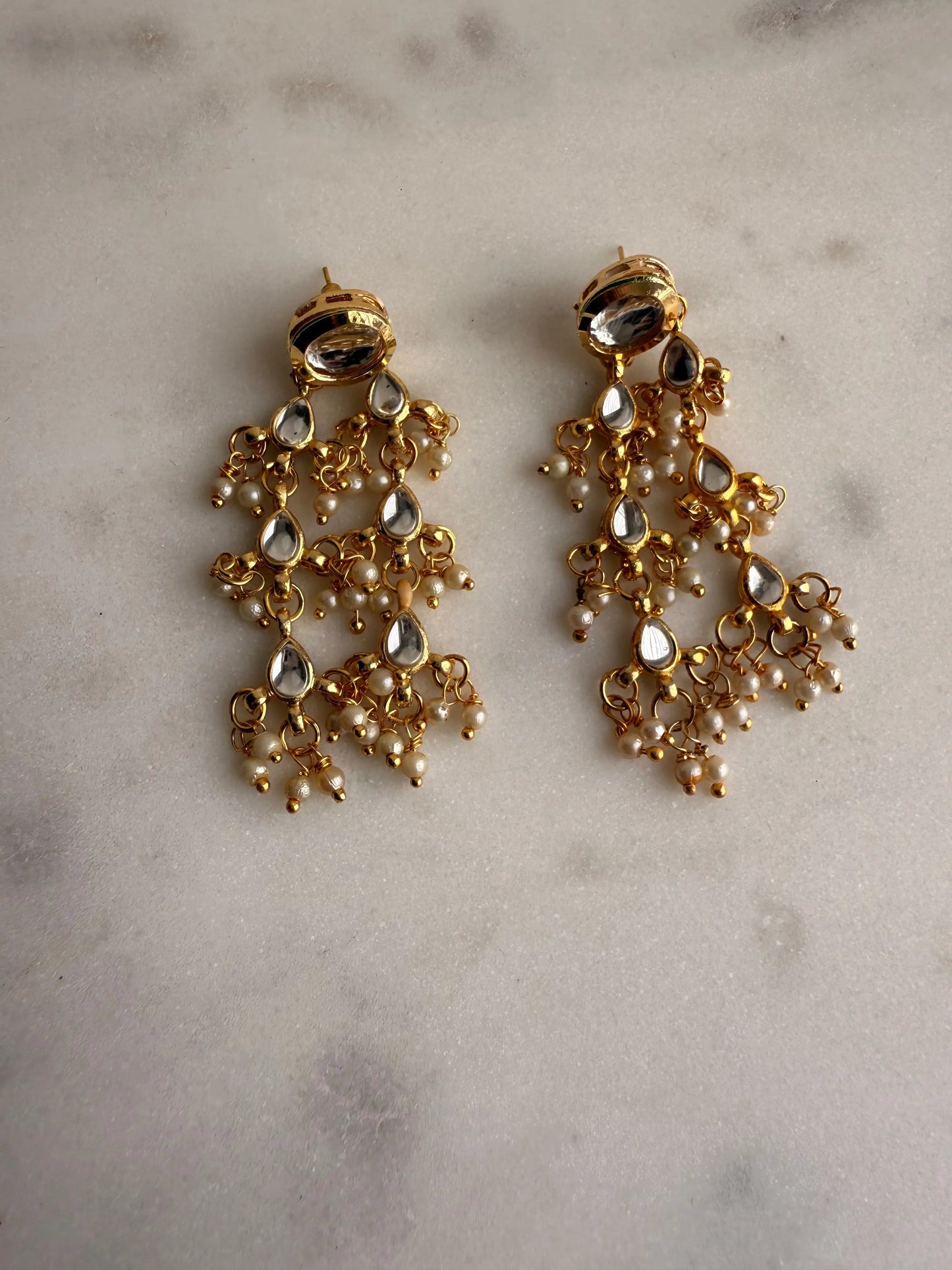 Maharani Pearl and Kundan Layered Necklace set KH