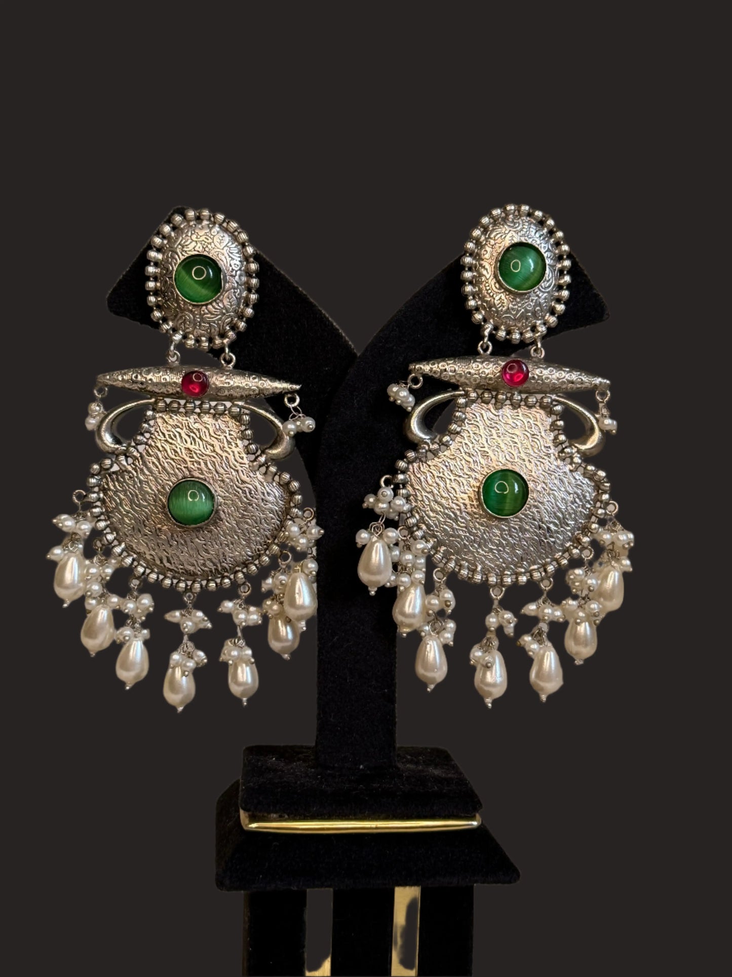 Oxidized Green Earrings KH