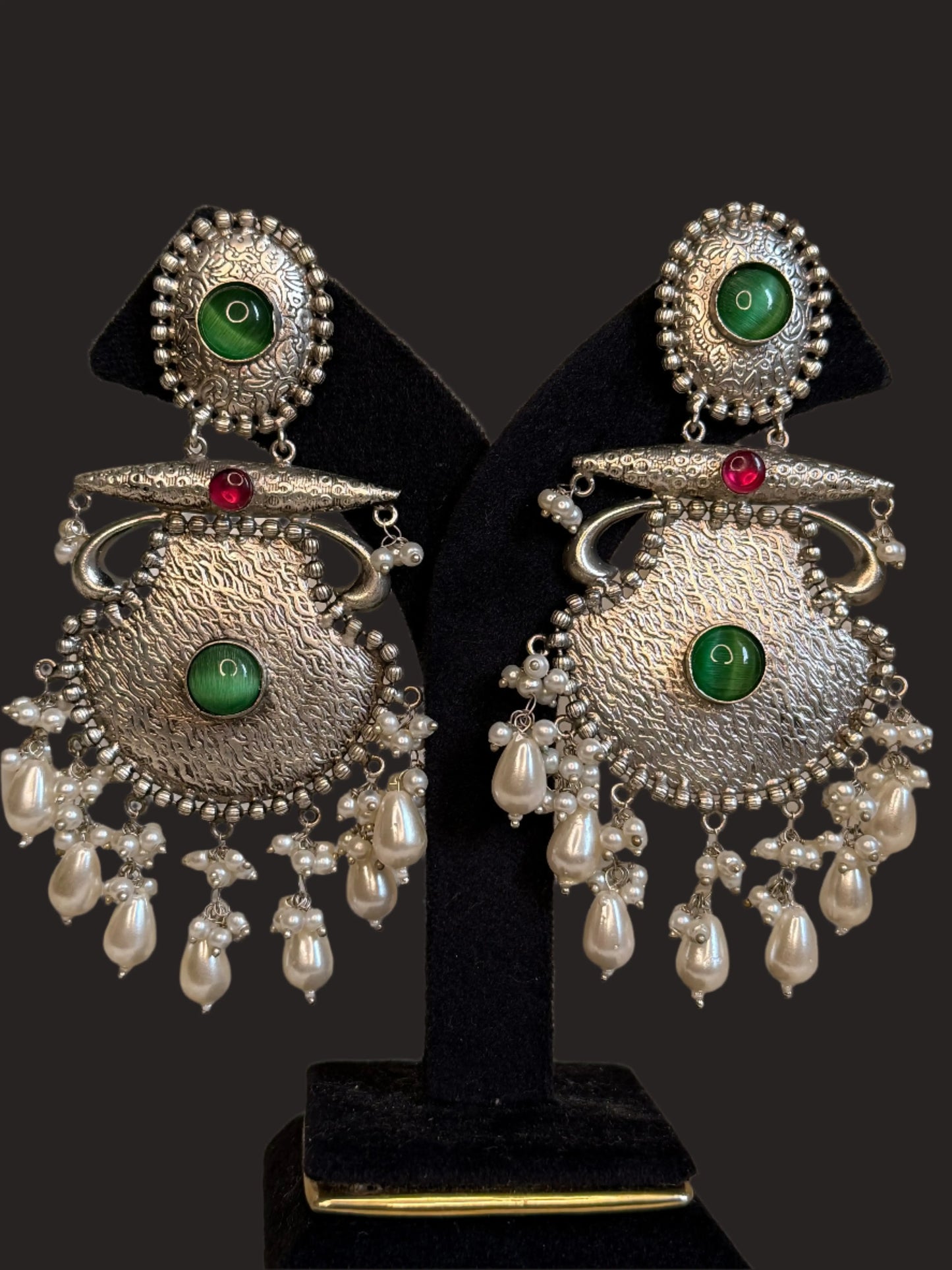 Oxidized Green Earrings KH