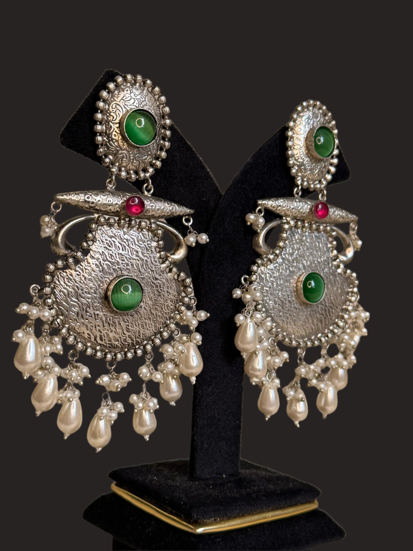 Oxidized Green Earrings KH