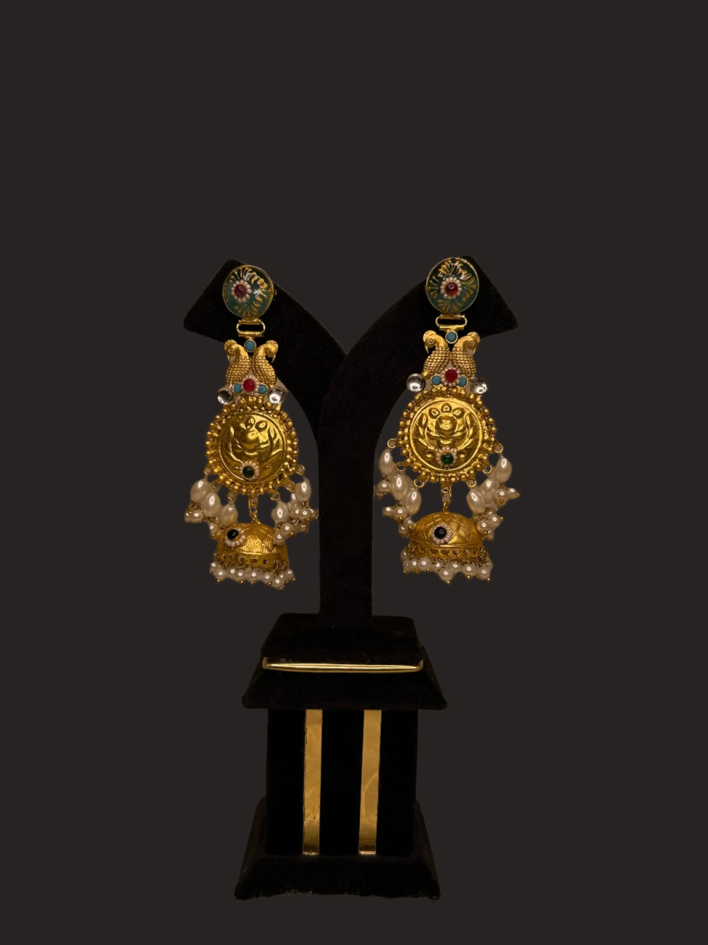 Mayura Gold Tone Earrings KH