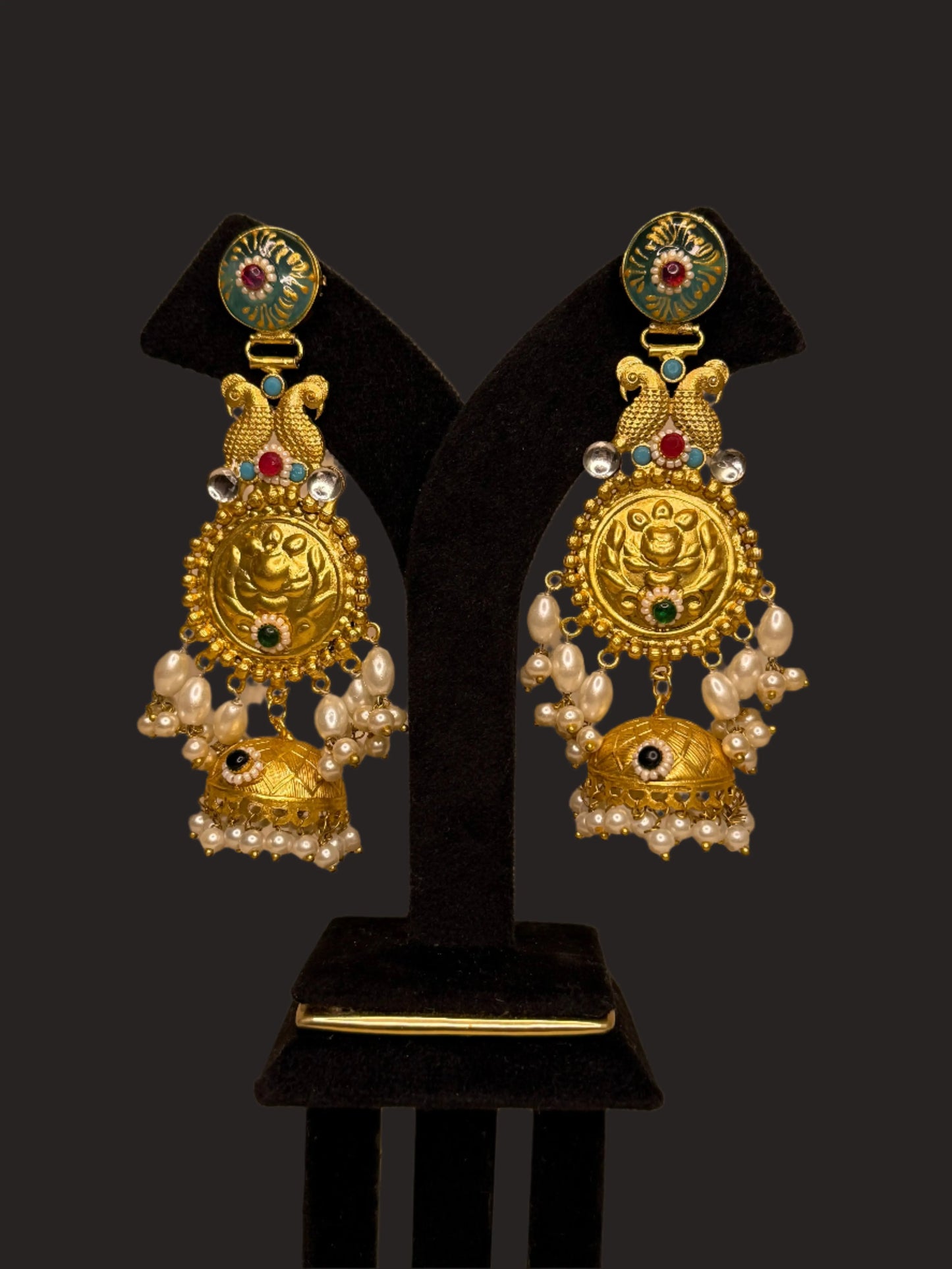 Mayura Gold Tone Earrings KH