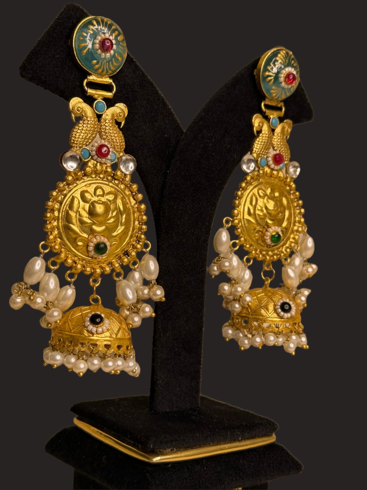 Mayura Gold Tone Earrings KH