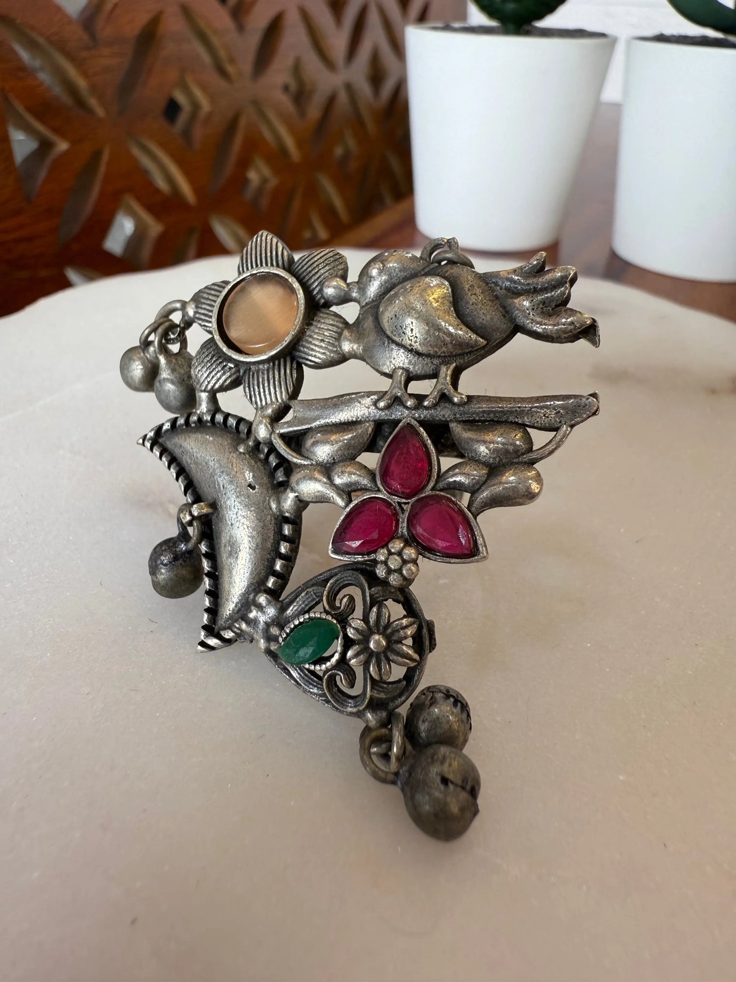 Oxidized Statement Finger Ring KH