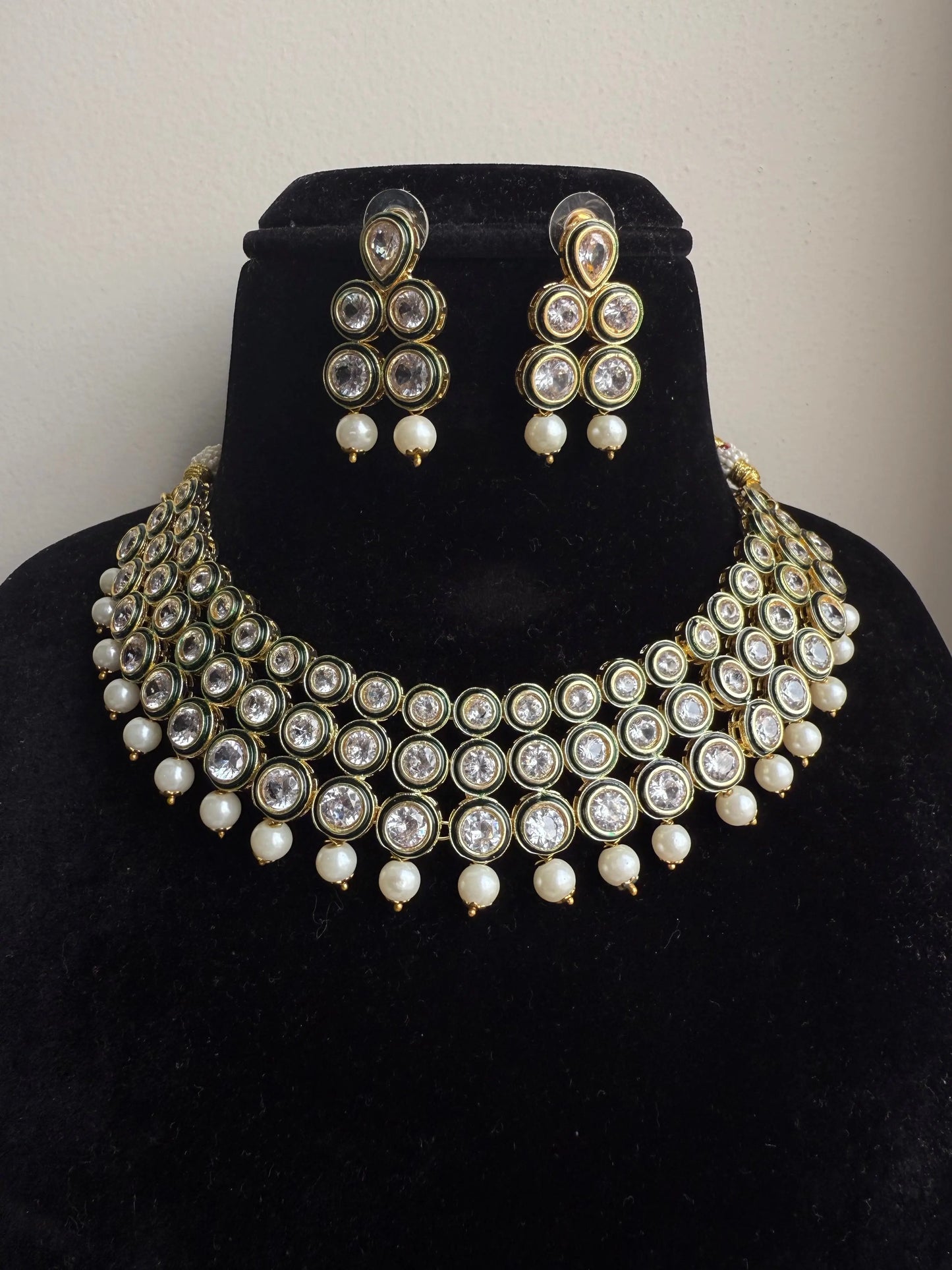Polki kundan necklace set KH
