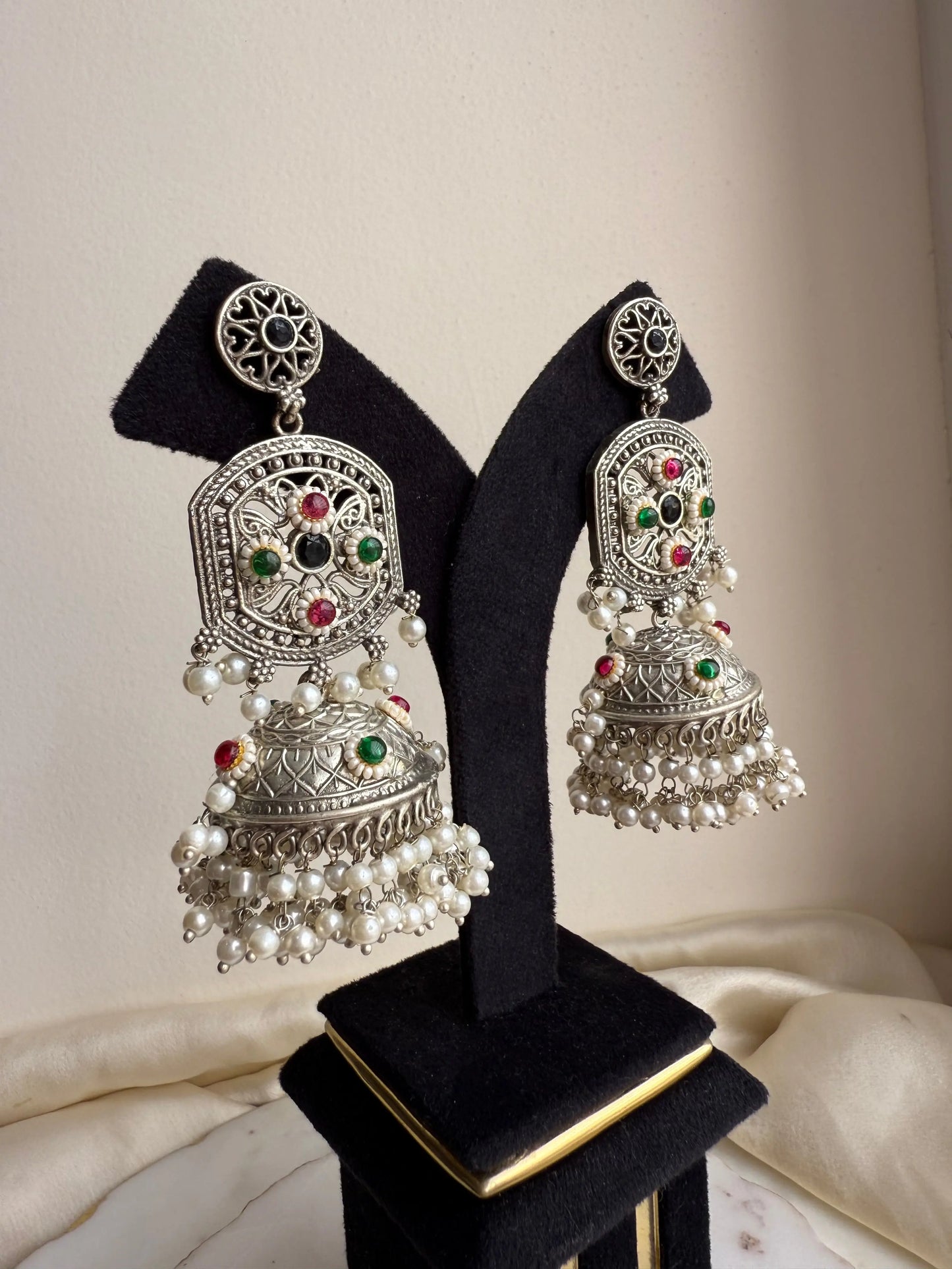 Oxidized jhumkas KH