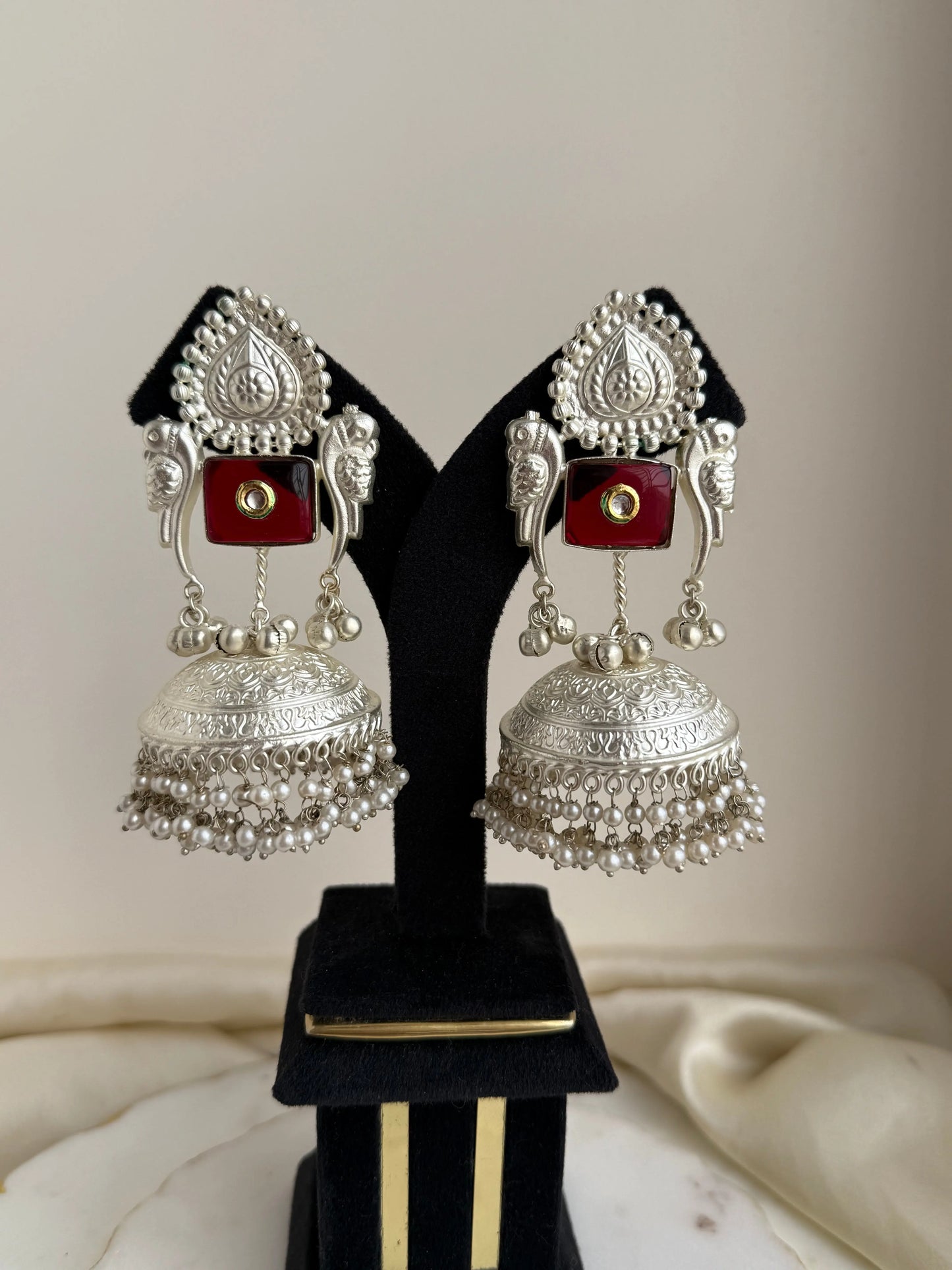 Bibbo Silver tone Jhumka KH
