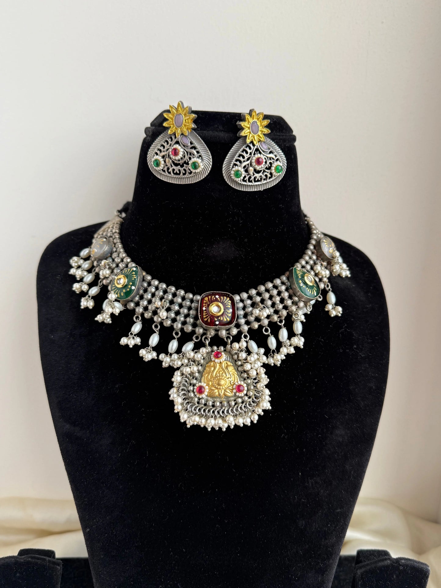 Meera oxidized Necklace set KH
