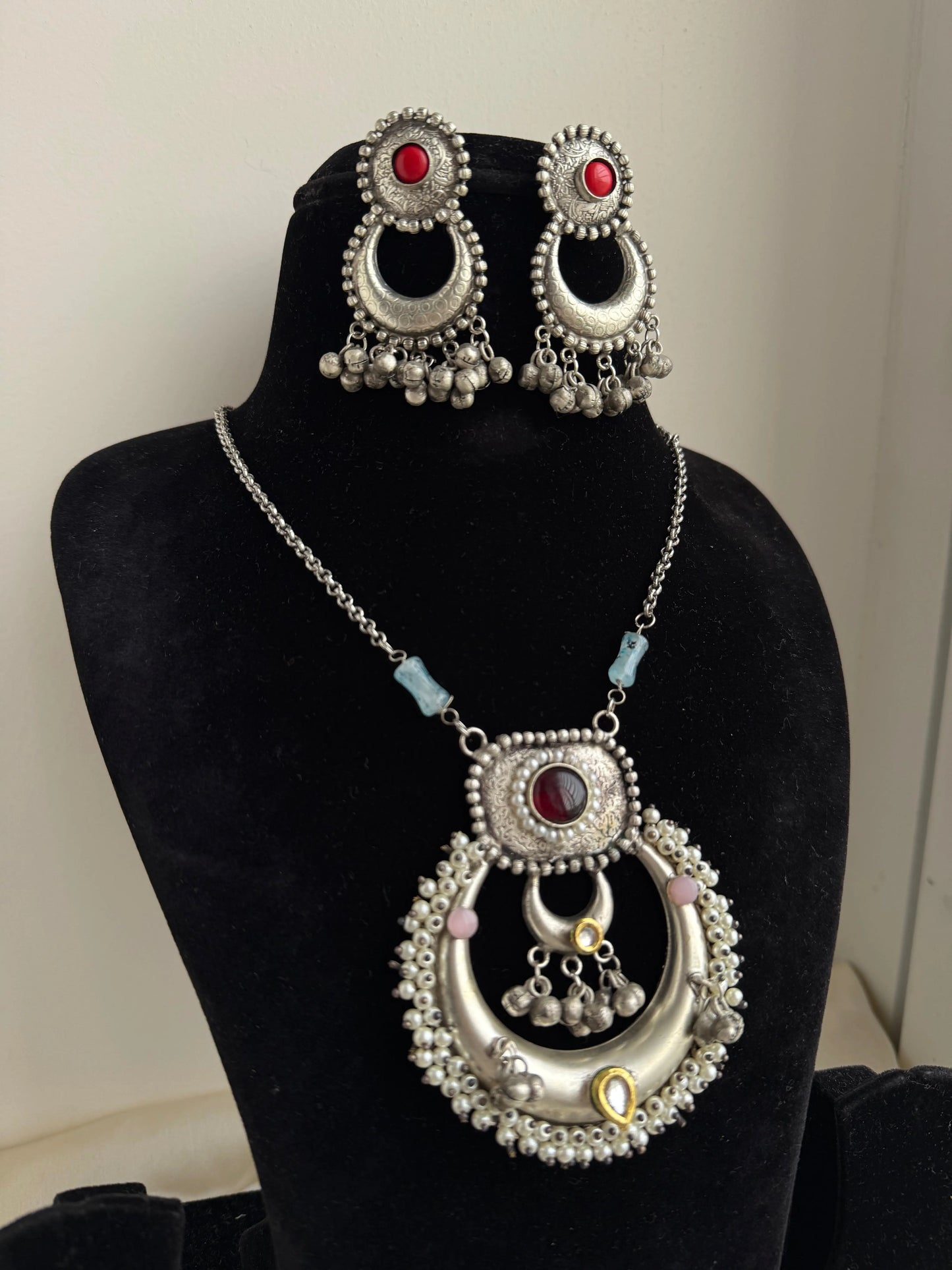 Oxidized Necklace set KH