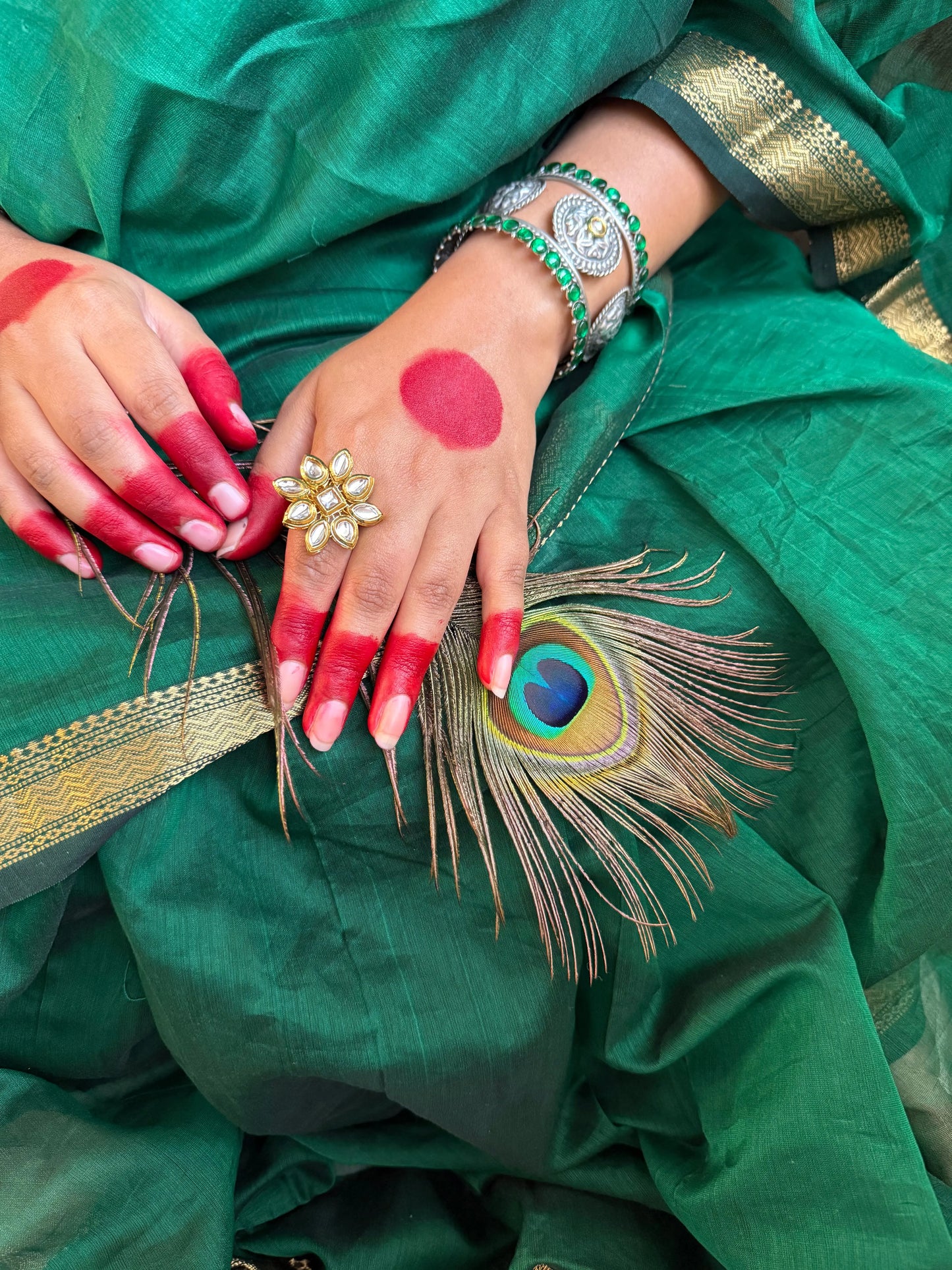 Anya kundan finger ring KH