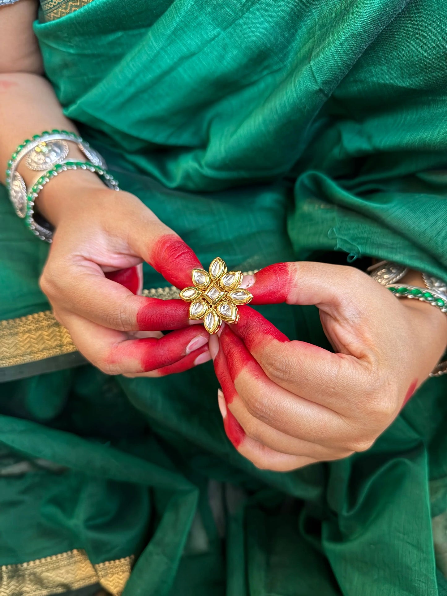 Anya kundan finger ring KH