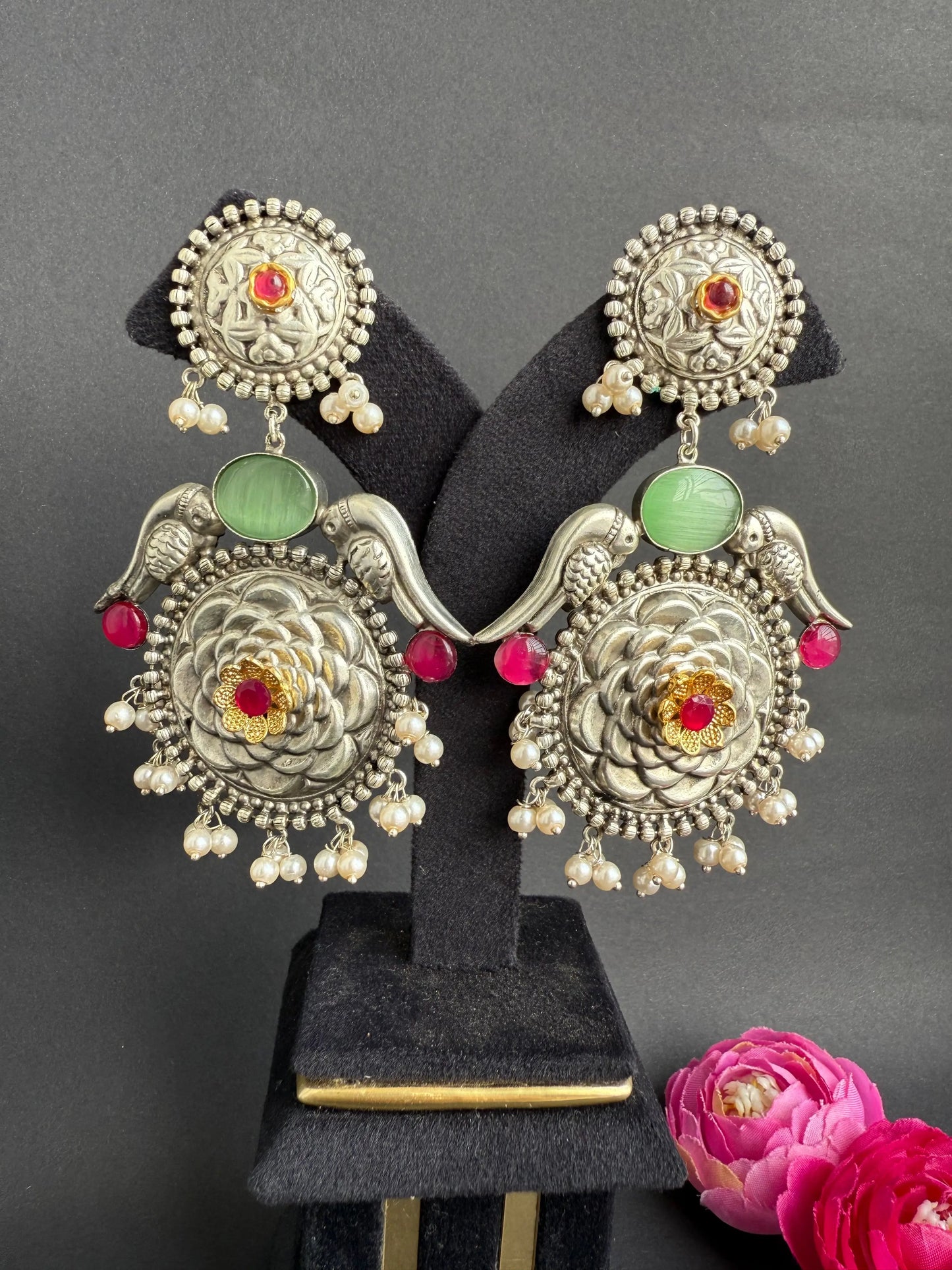 Pihu Oxidized Earrings KH