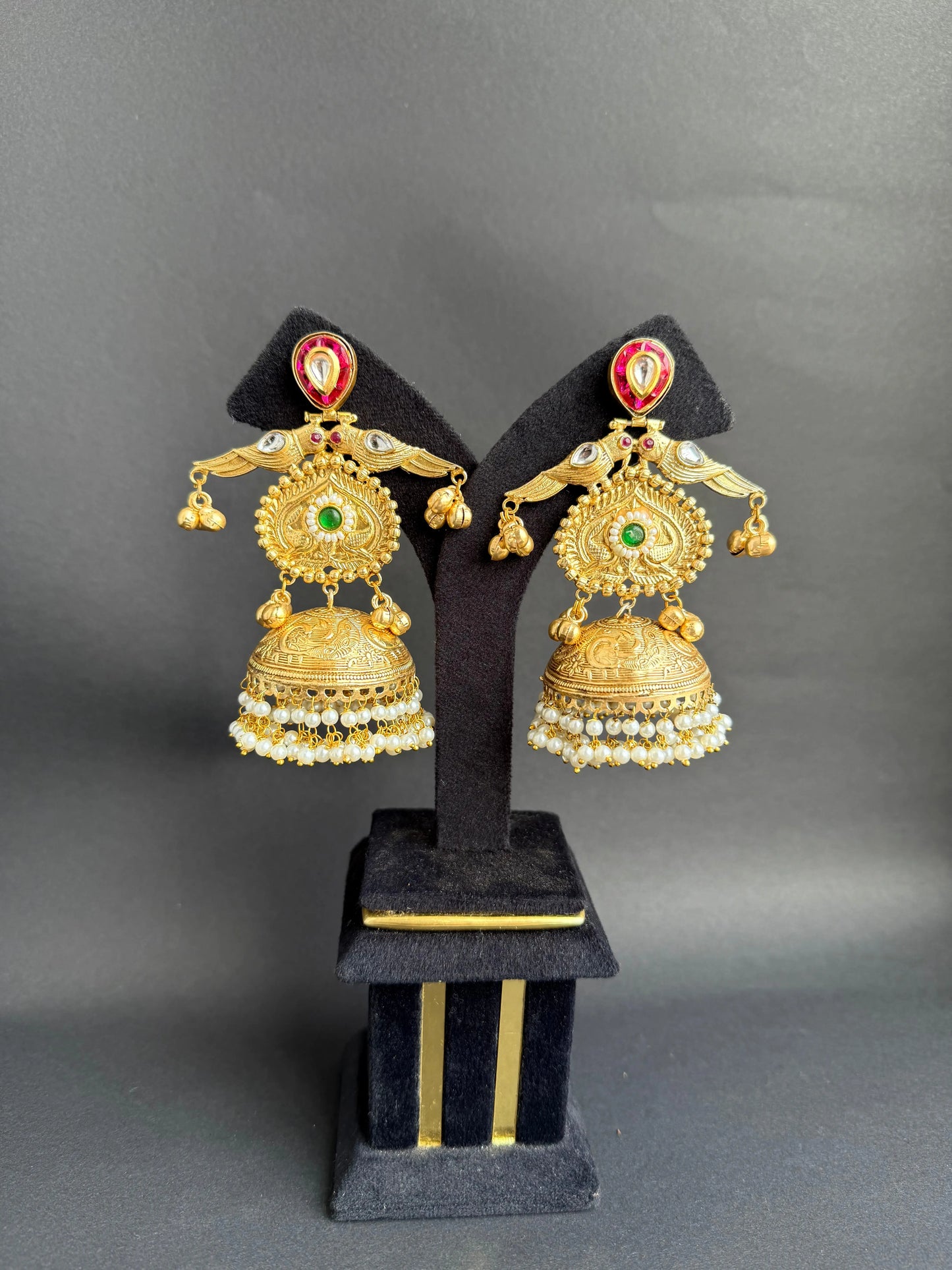 MOHINI GOLD TONE JHUMKA KH