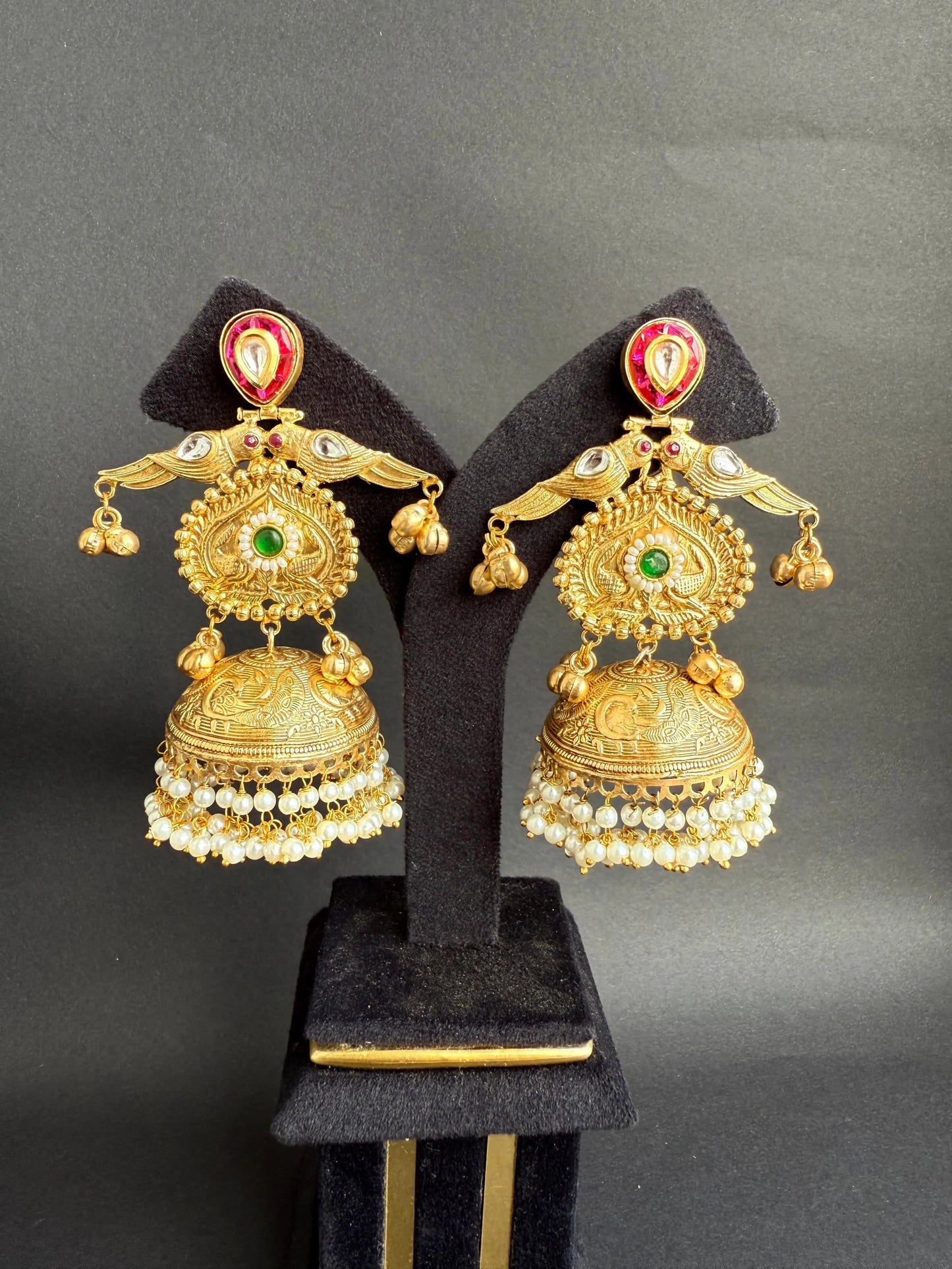 MOHINI GOLD TONE JHUMKA KH