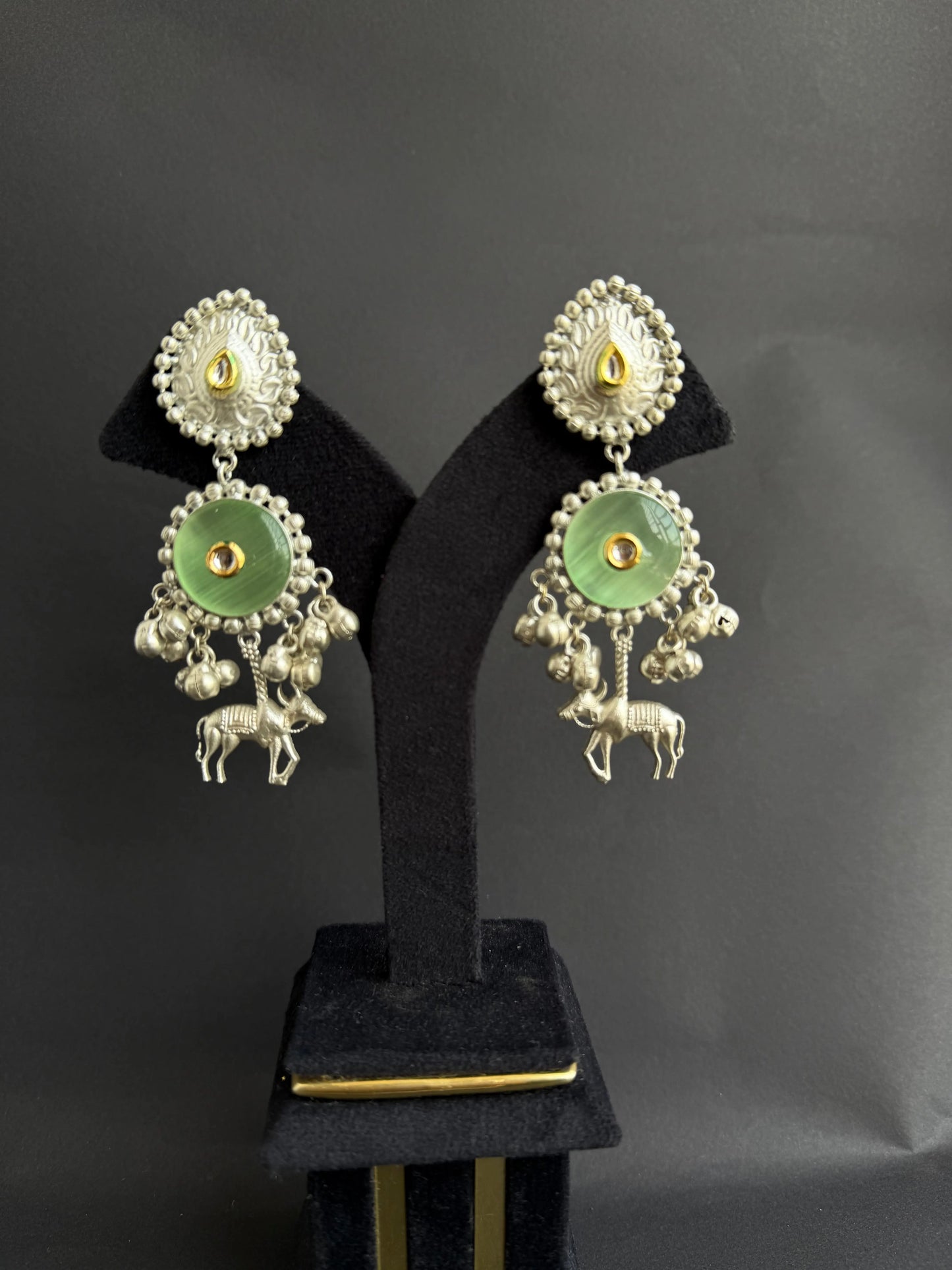 Tanmayi Silver tone Earrings KH