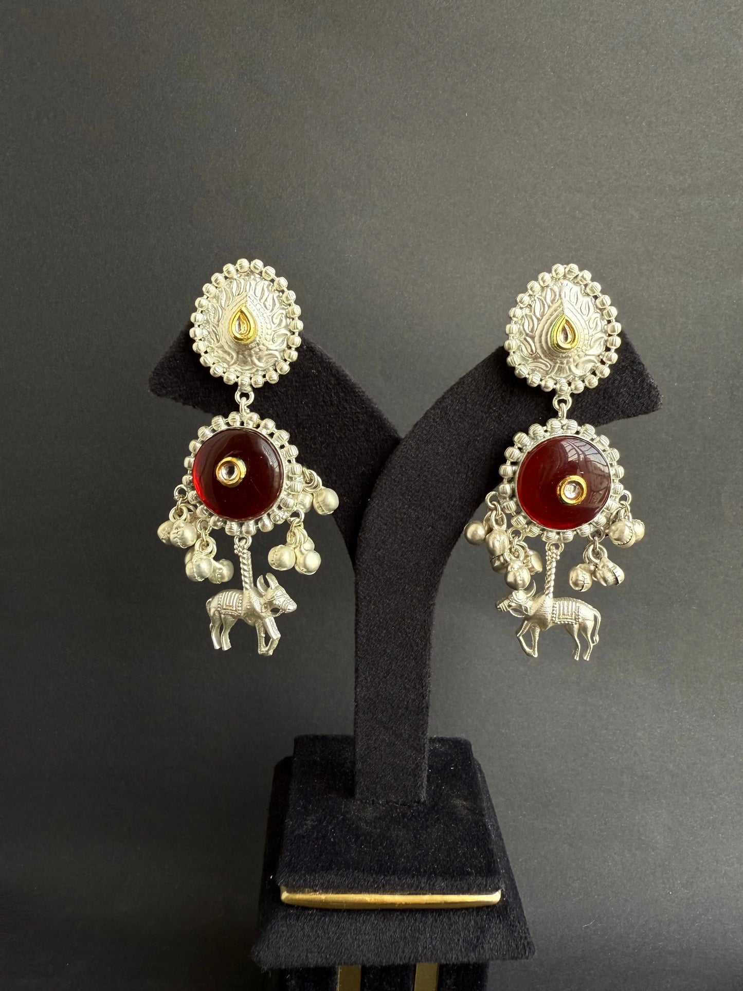 Tanmayi Silver tone Earrings KH