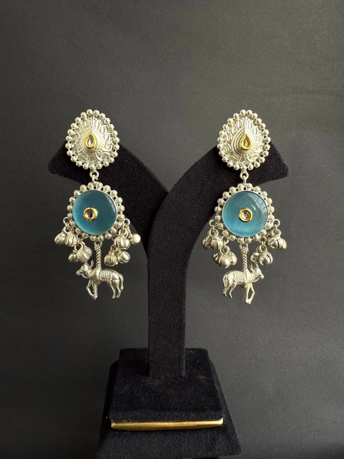 Tanmayi Silver tone Earrings KH