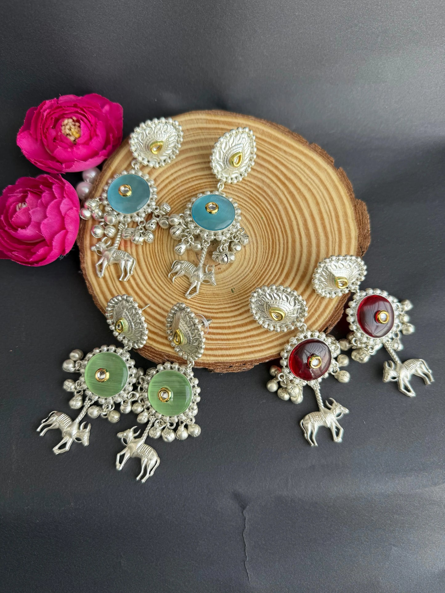 Tanmayi Silver tone Earrings KH