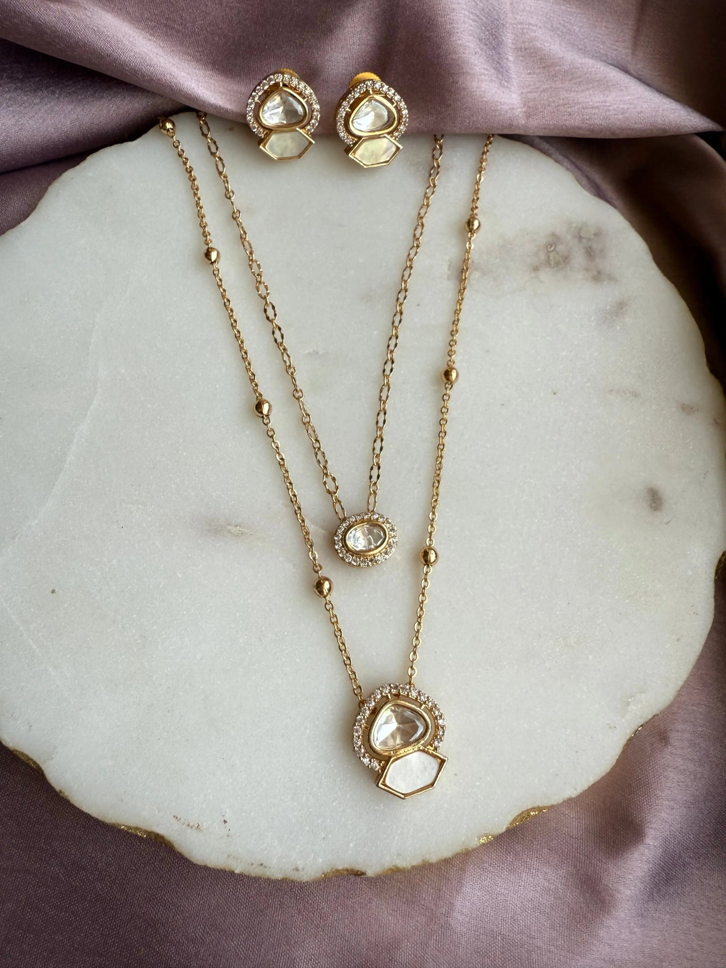 Ayesha Kundan necklace set - Sadgi collection paramount jeweler