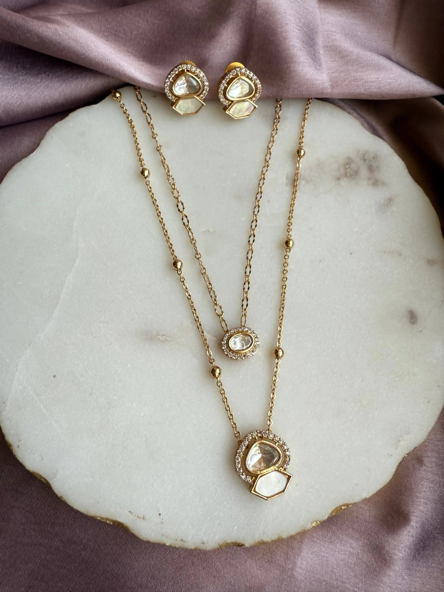 Ayesha Kundan necklace set - Sadgi collection paramount jeweler