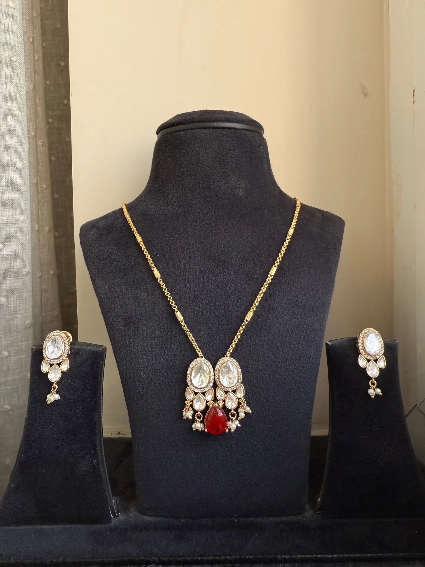 Natasha Kundan pendant necklace - Sadgi collection paramount jeweler