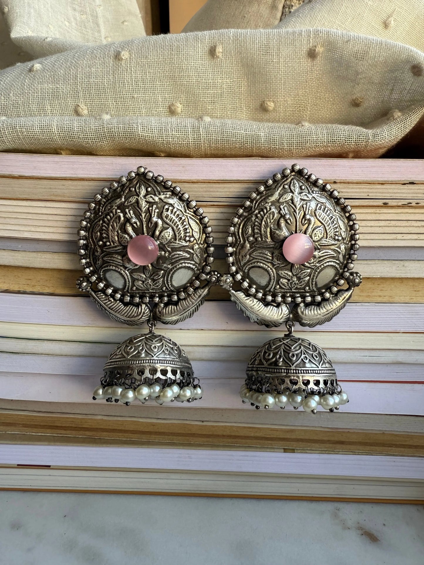 Ahilya Oxidized jhumka KH
