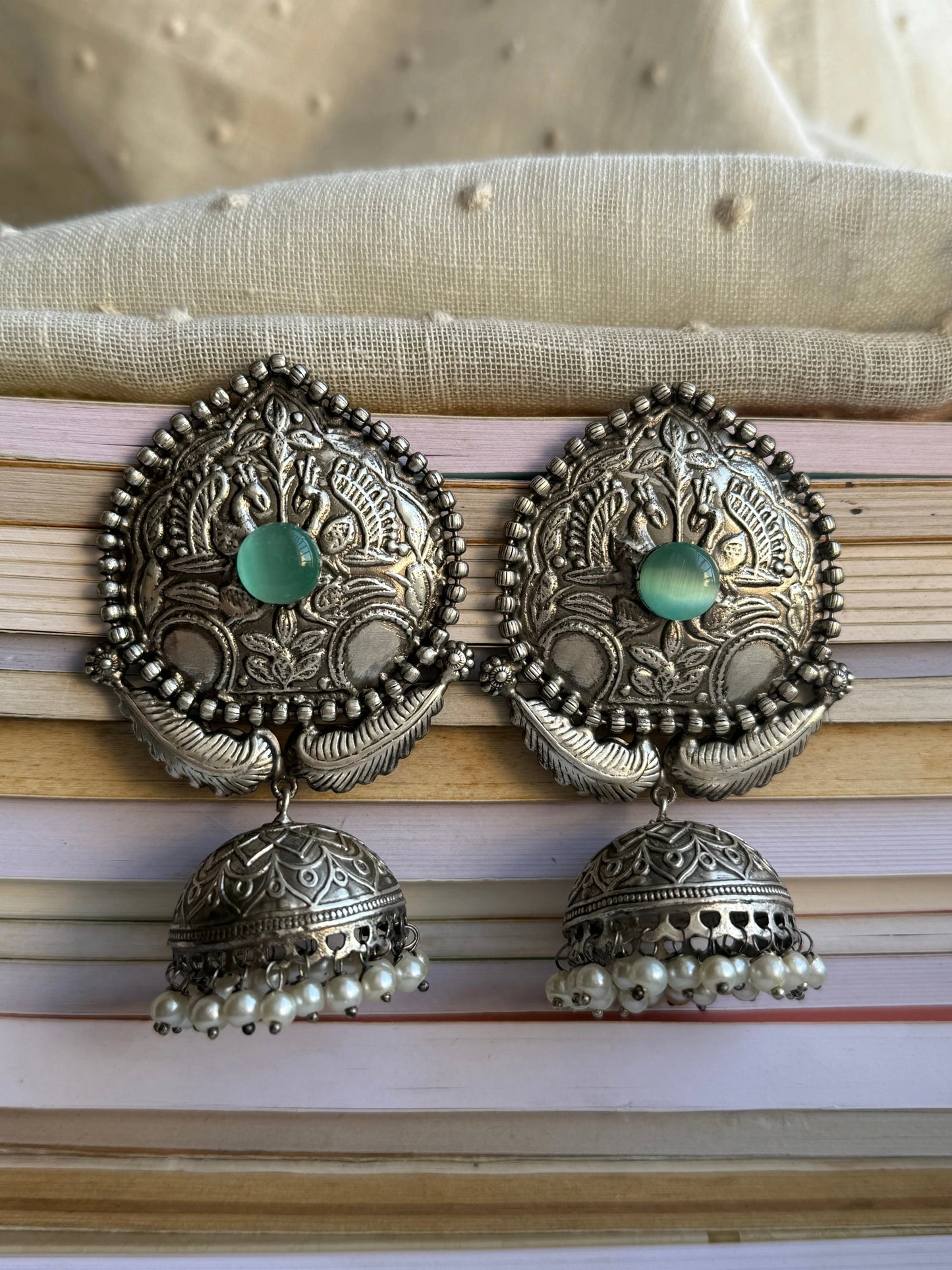 Ahilya Oxidized jhumka KH