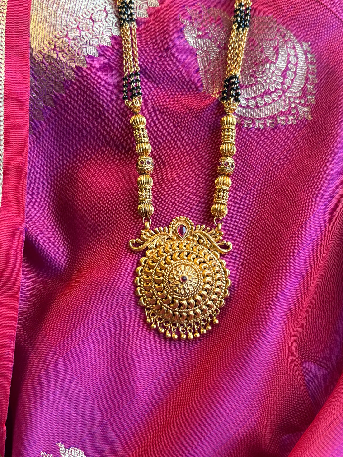 LONG MANGALSUTRA ANTIQUE FINISH MNG002
