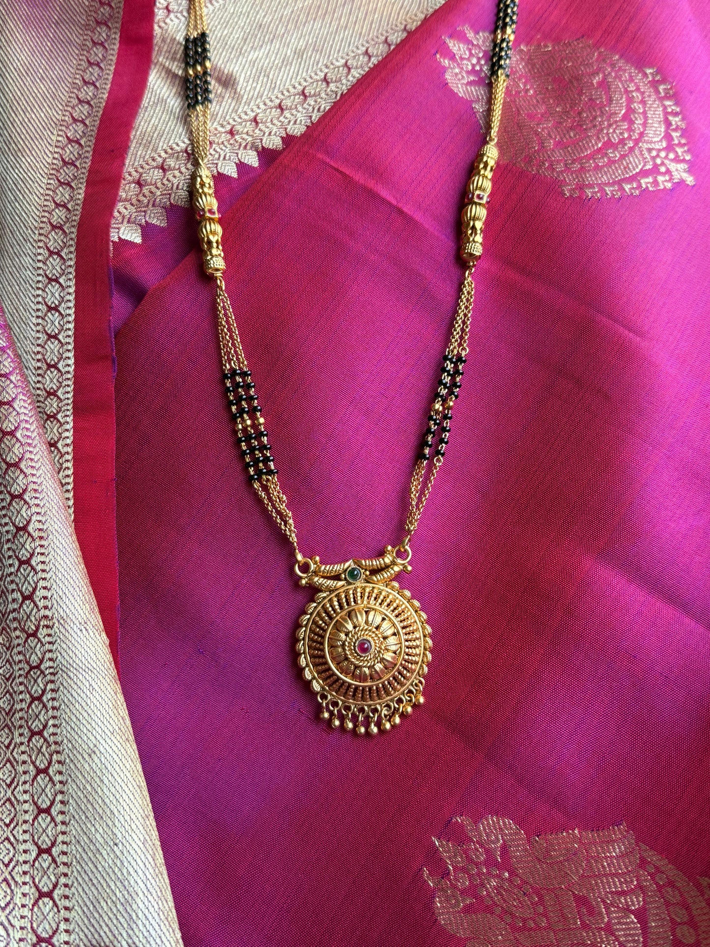 LONG MANGALSUTRA ANTIQUE FINISH MNG006