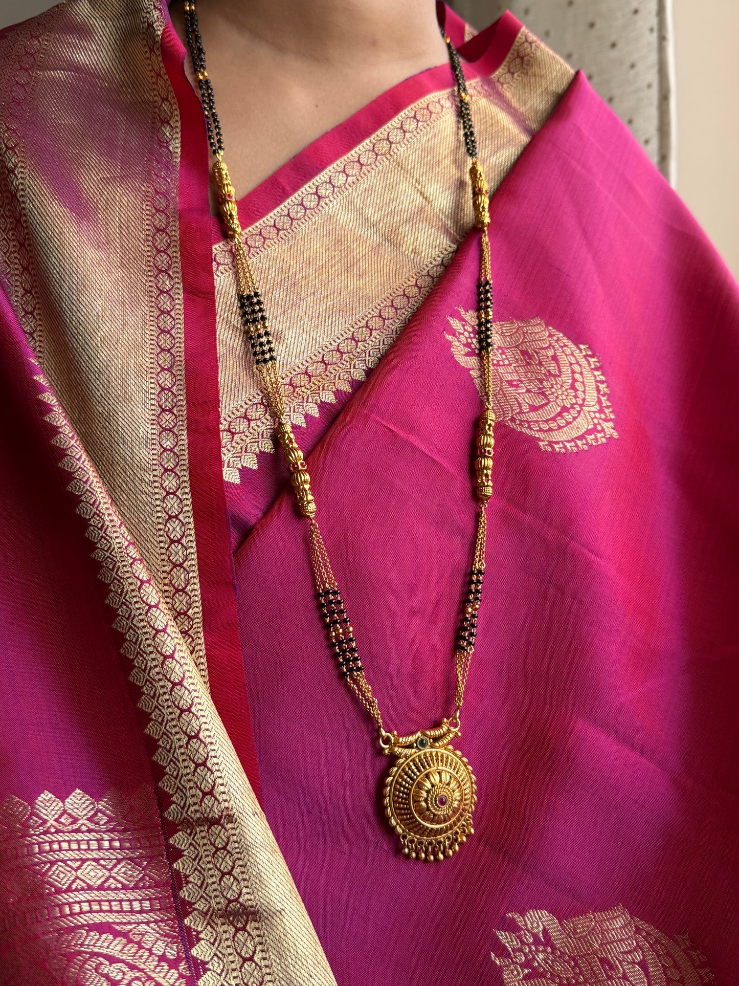 LONG MANGALSUTRA ANTIQUE FINISH MNG006