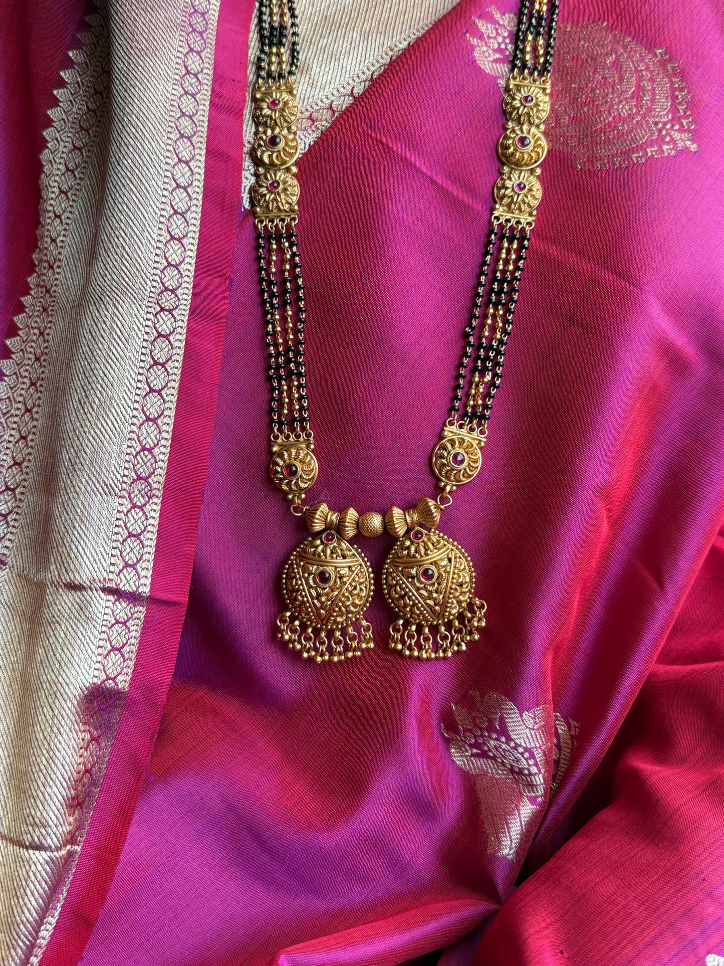 LONG MANGALSUTRA ANTIQUE FINISH MNG009