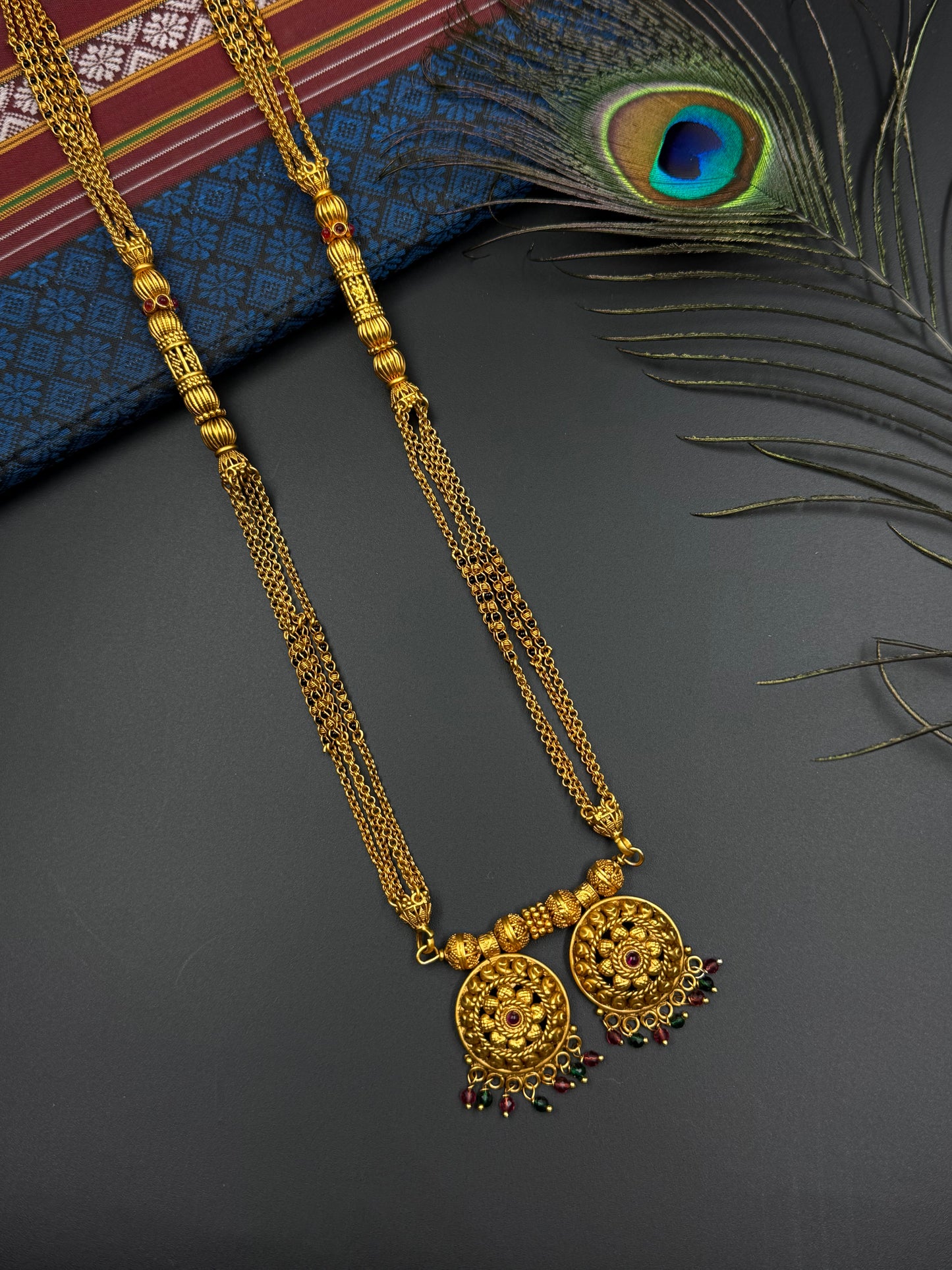 LONG MANGALSUTRA ANTIQUE FINISH MNG012