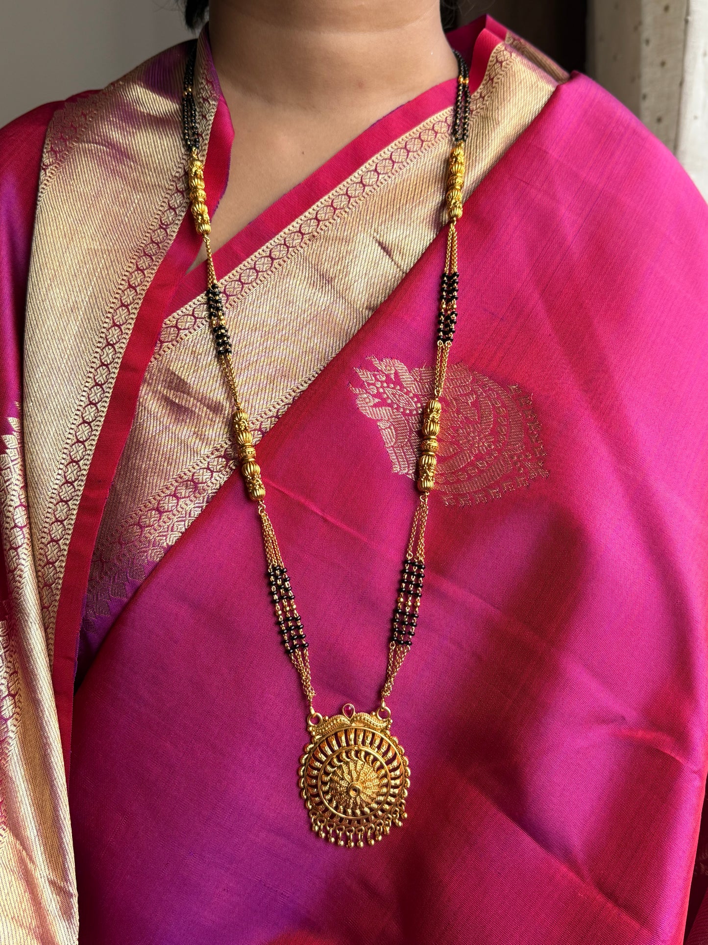 LONG MANGALSUTRA ANTIQUE FINISH MNG014