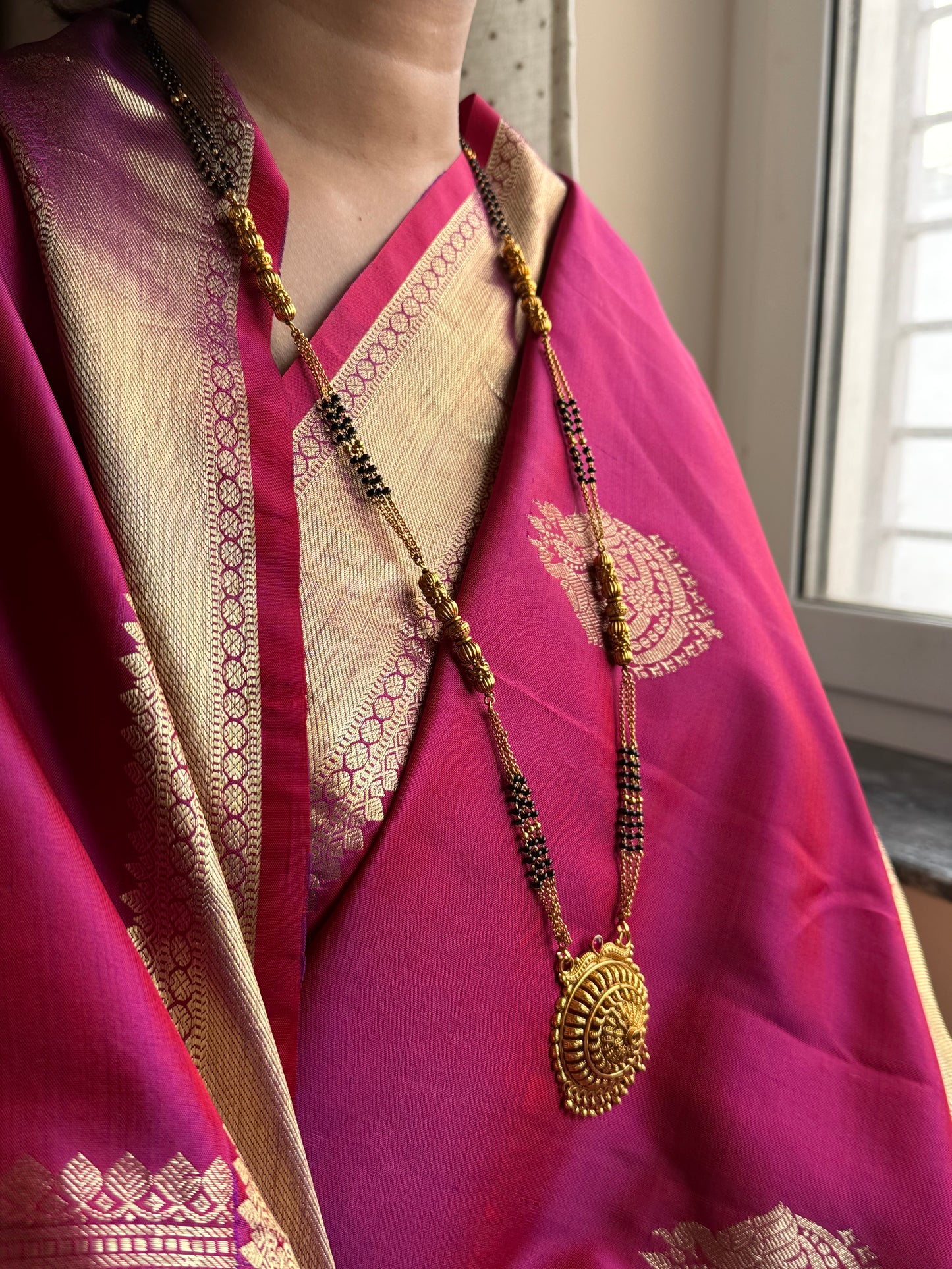 LONG MANGALSUTRA ANTIQUE FINISH MNG014