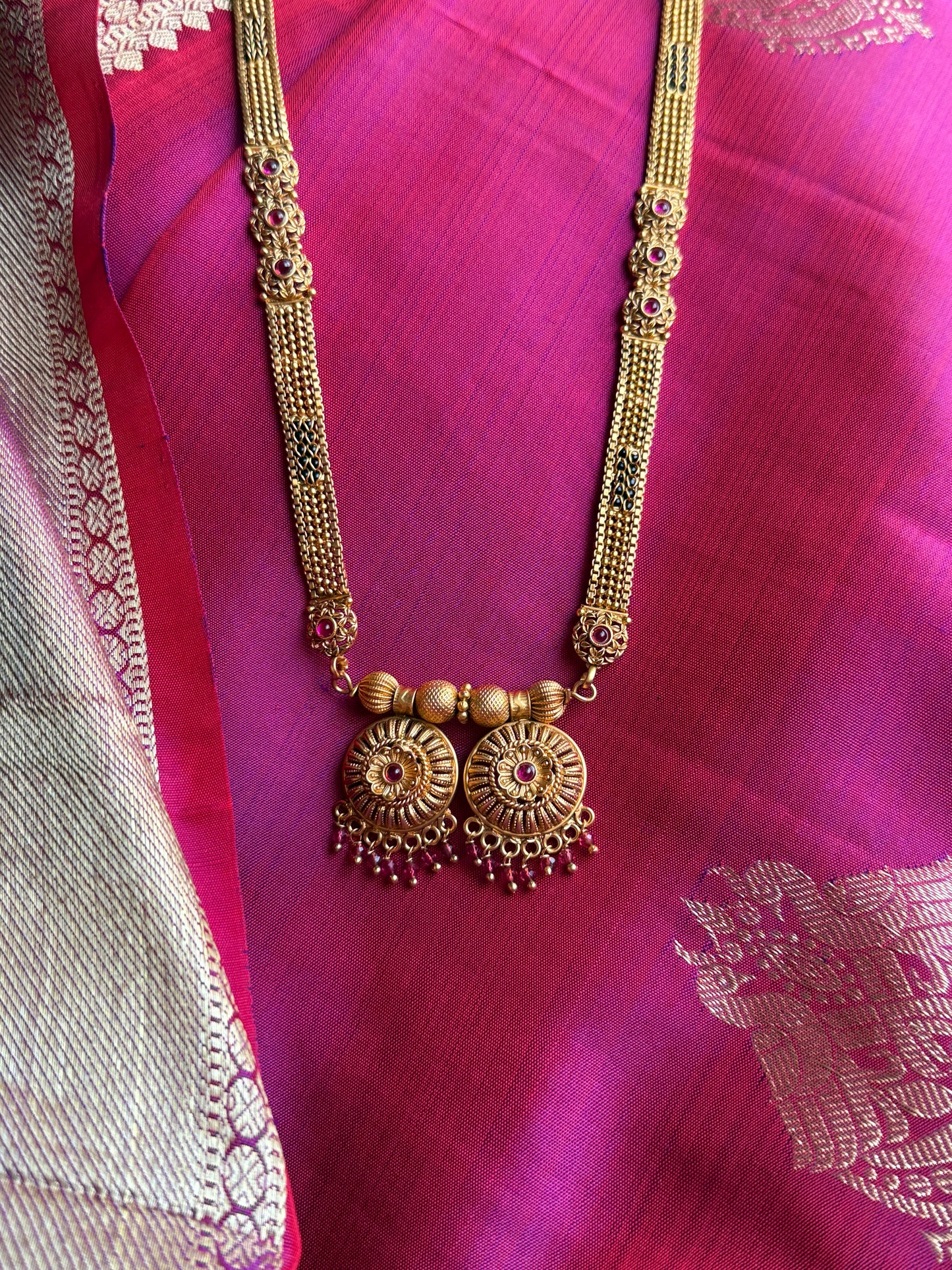 LONG MANGALSUTRA ANTIQUE FINISH MNG015