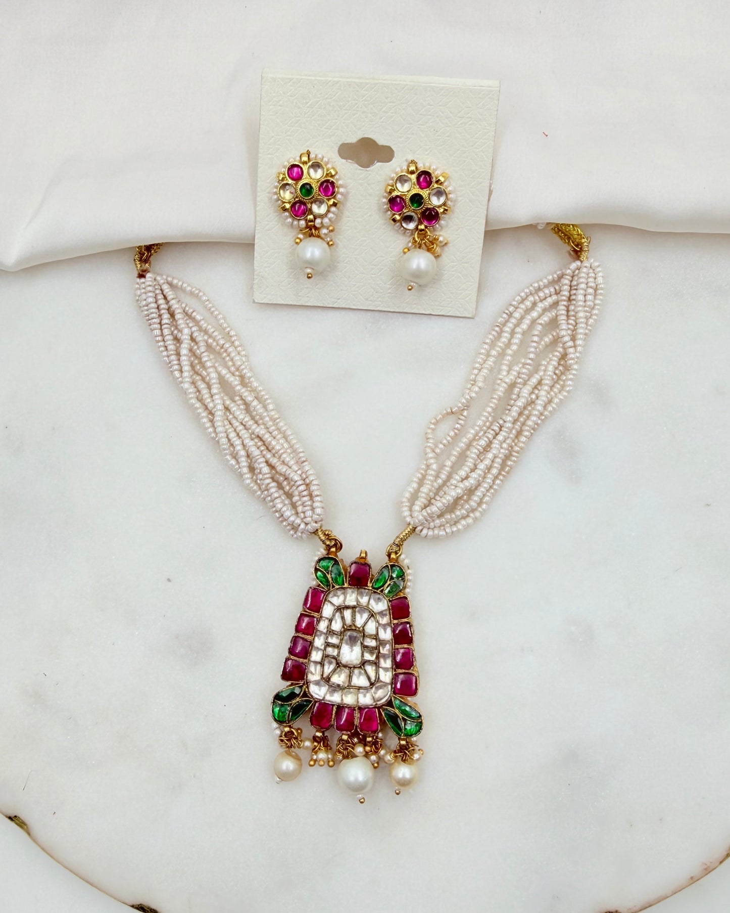 PACHI KUNDAN PENDANT NECKLACE SET