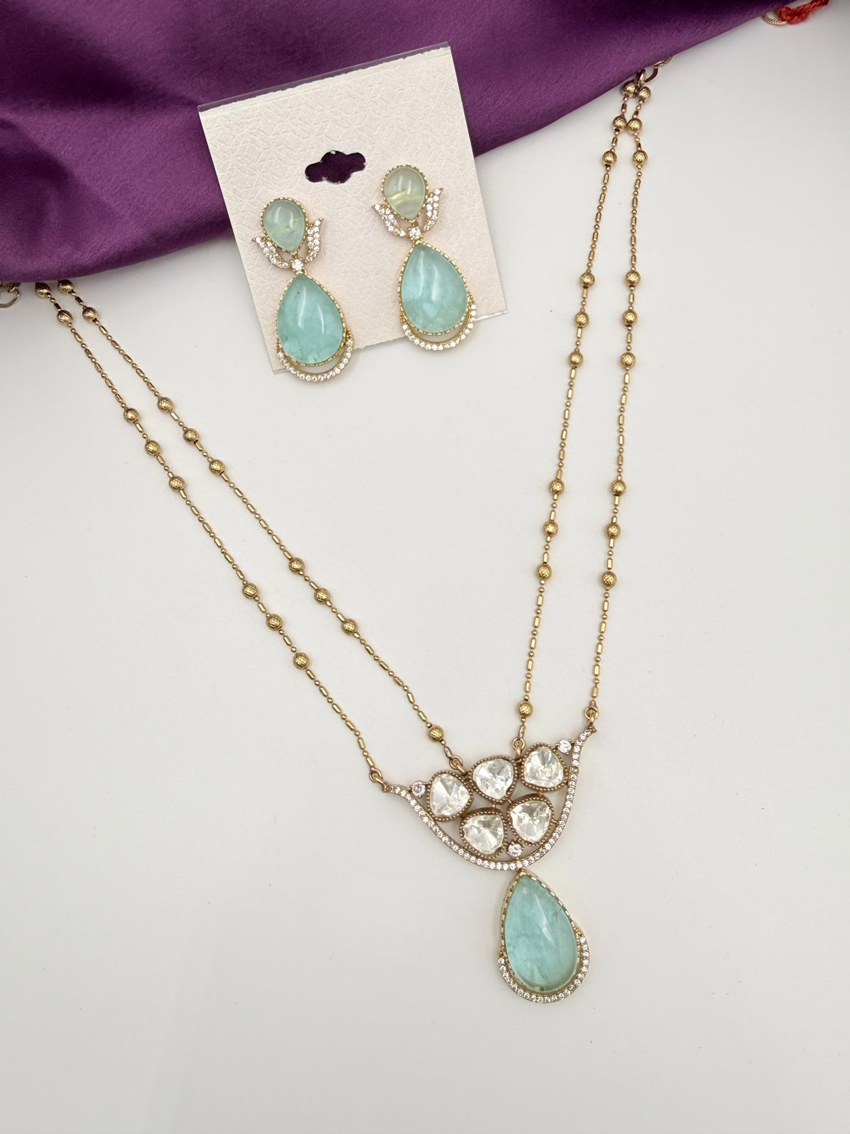 MOISSANITE MINIMAL NECKLACE SETS