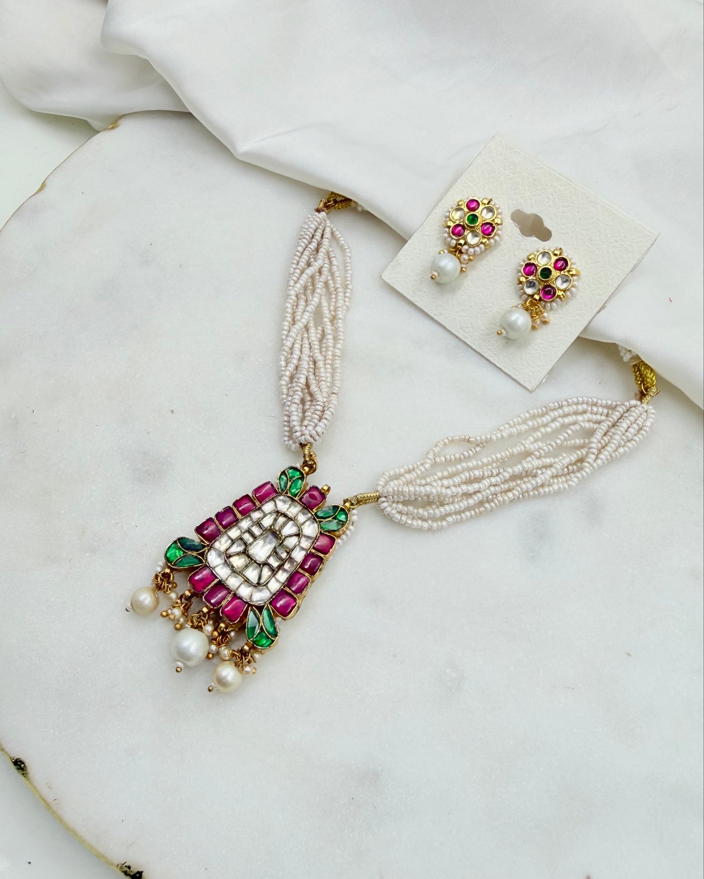 PACHI KUNDAN PENDANT NECKLACE SET