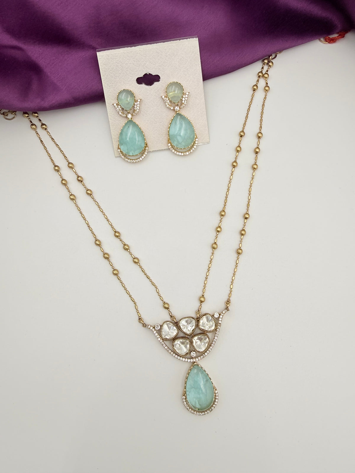 MOISSANITE MINIMAL NECKLACE SETS