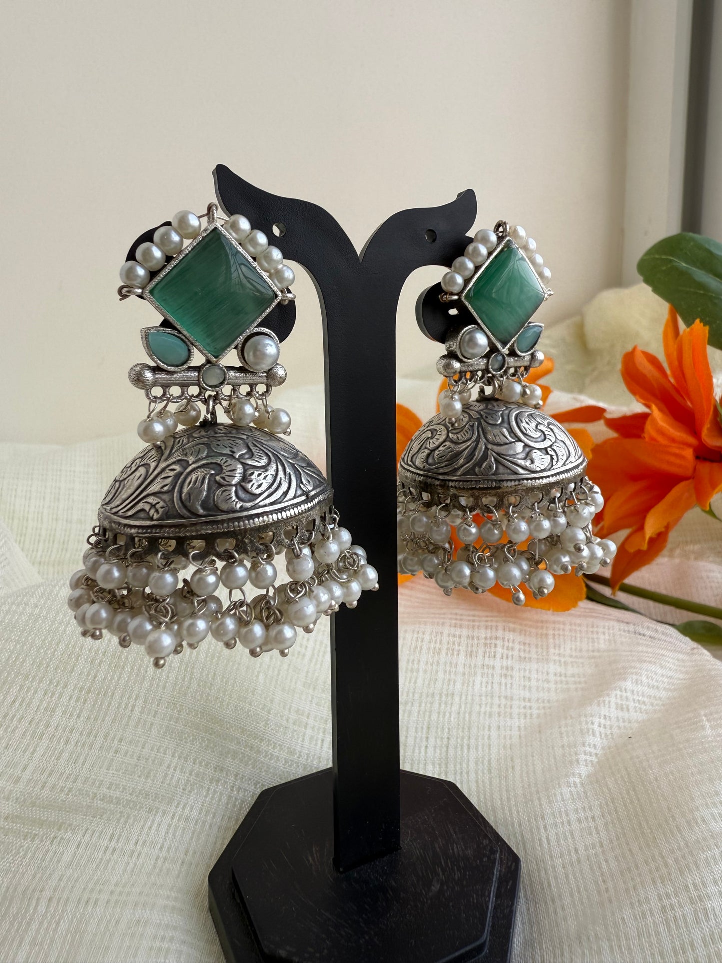 Mint Green Alia Jhumka