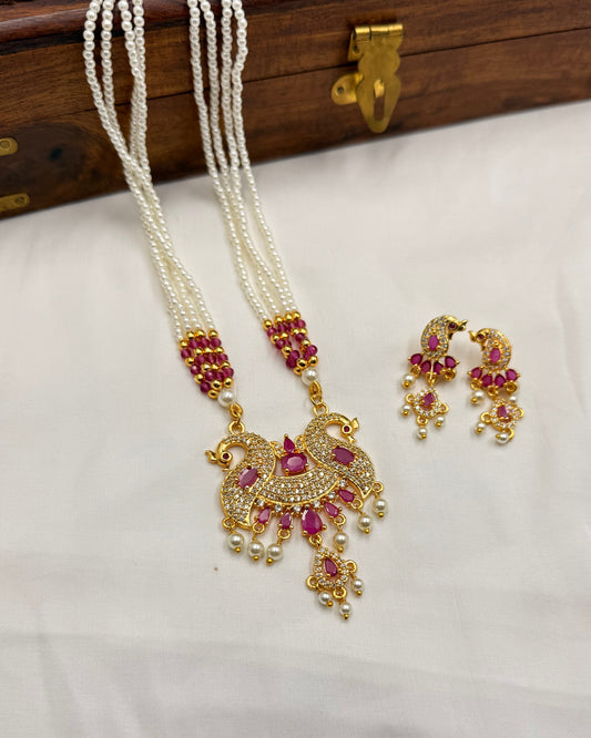 Mayura short Tanmani Necklace Set