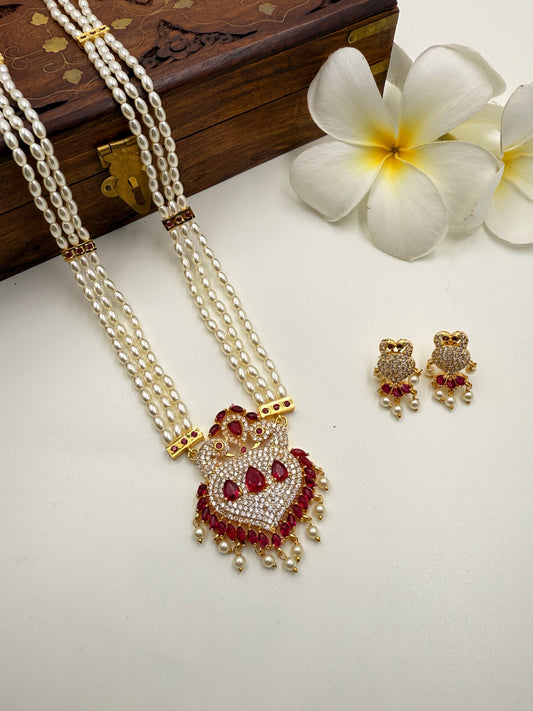Netra long Tanmani Necklace Set