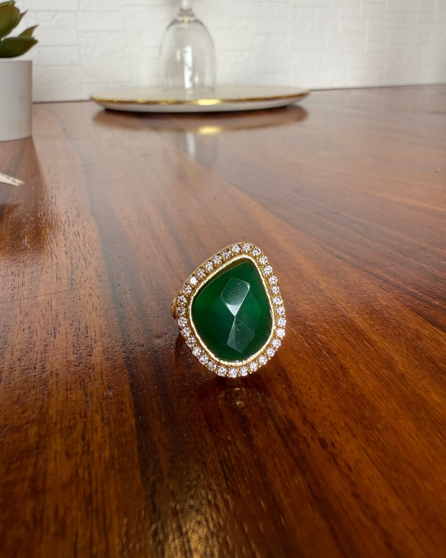 Green AD Finger Ring (adjustable)